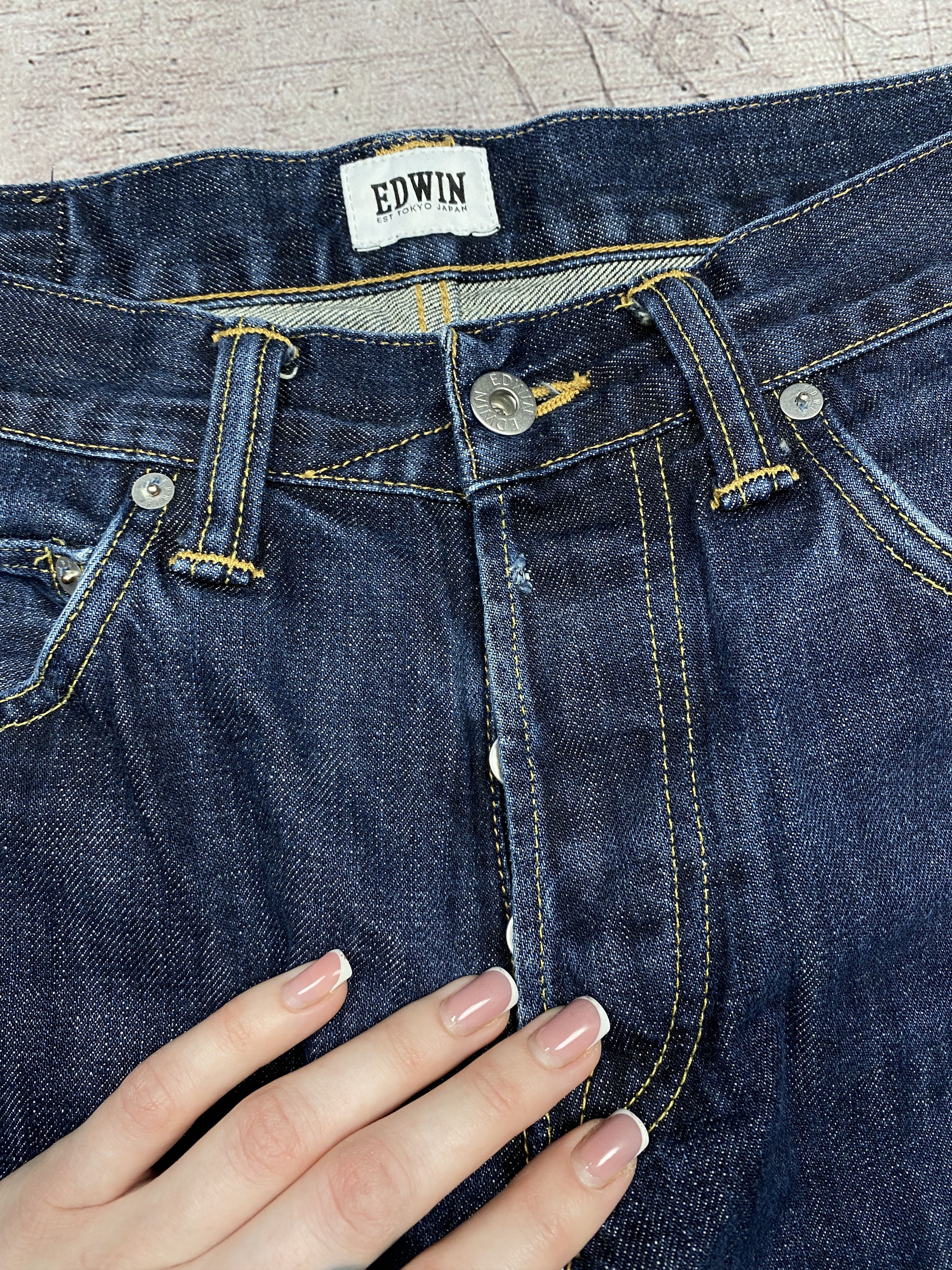 Edwin × Vintage Edwin Mens Regular Tapered Denim Pants Jeans Size US 32 / EU 48 - 6 Thumbnail