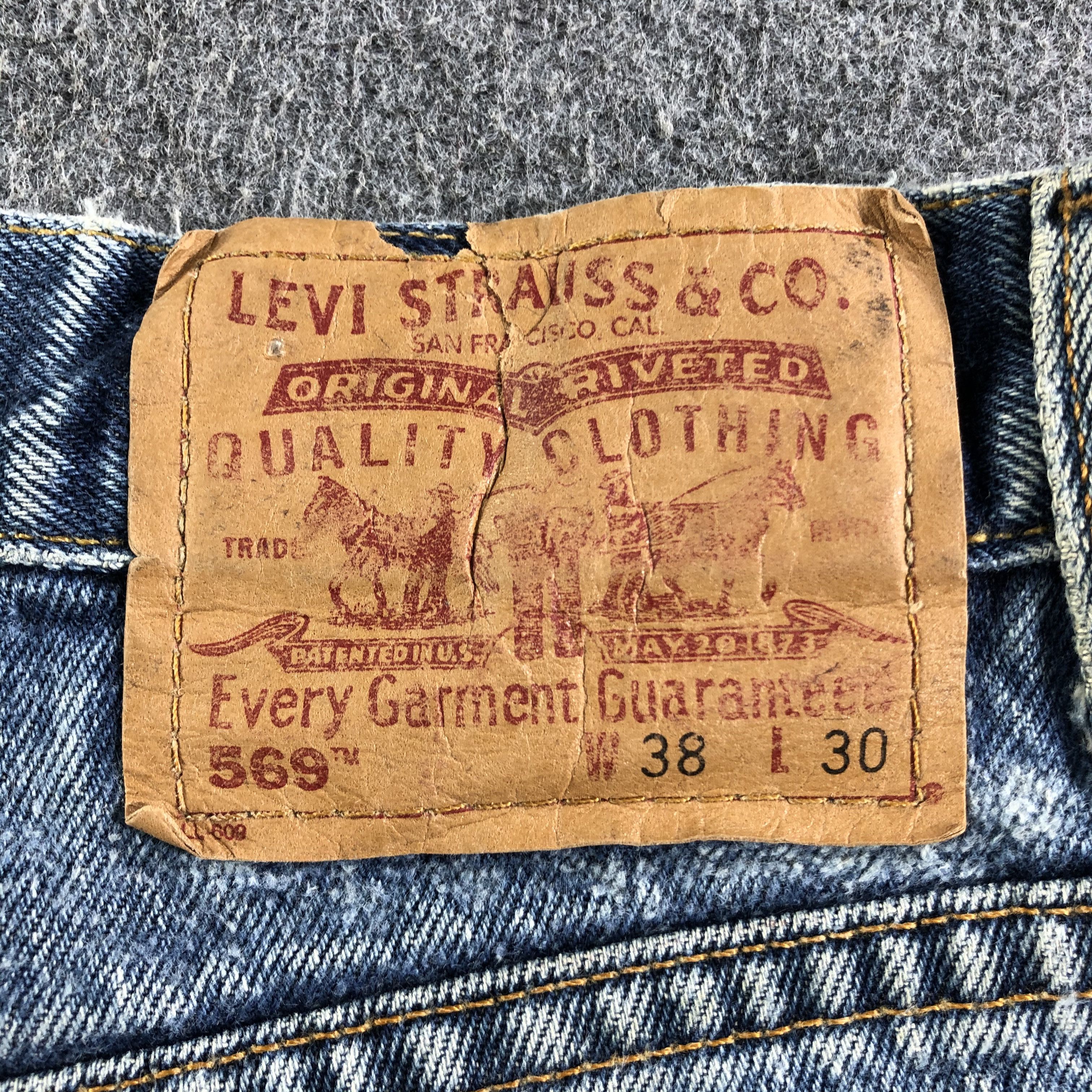 Levi's 90s Vintage Blue Wash Levis 569 Jeans-J3076 Size US 39 - 5 Thumbnail