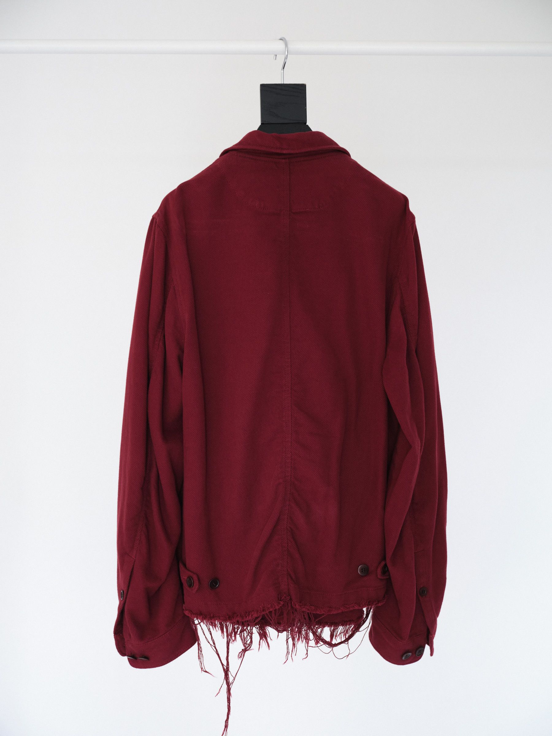 Undercover Undercover distressed hem blouson (Wine) Size US L / EU 52-54 / 3 - 4 Thumbnail