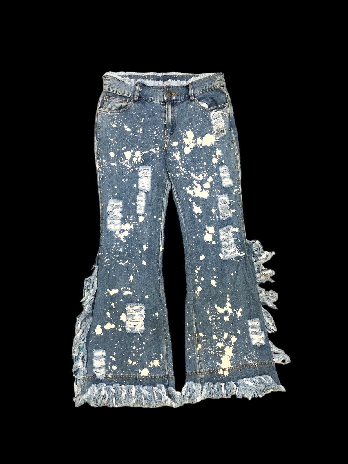 Japanese Brand FLARED BLEACHED WINK WINK DENIM Size 28" / US 6 / IT 42 - 1 Thumbnail