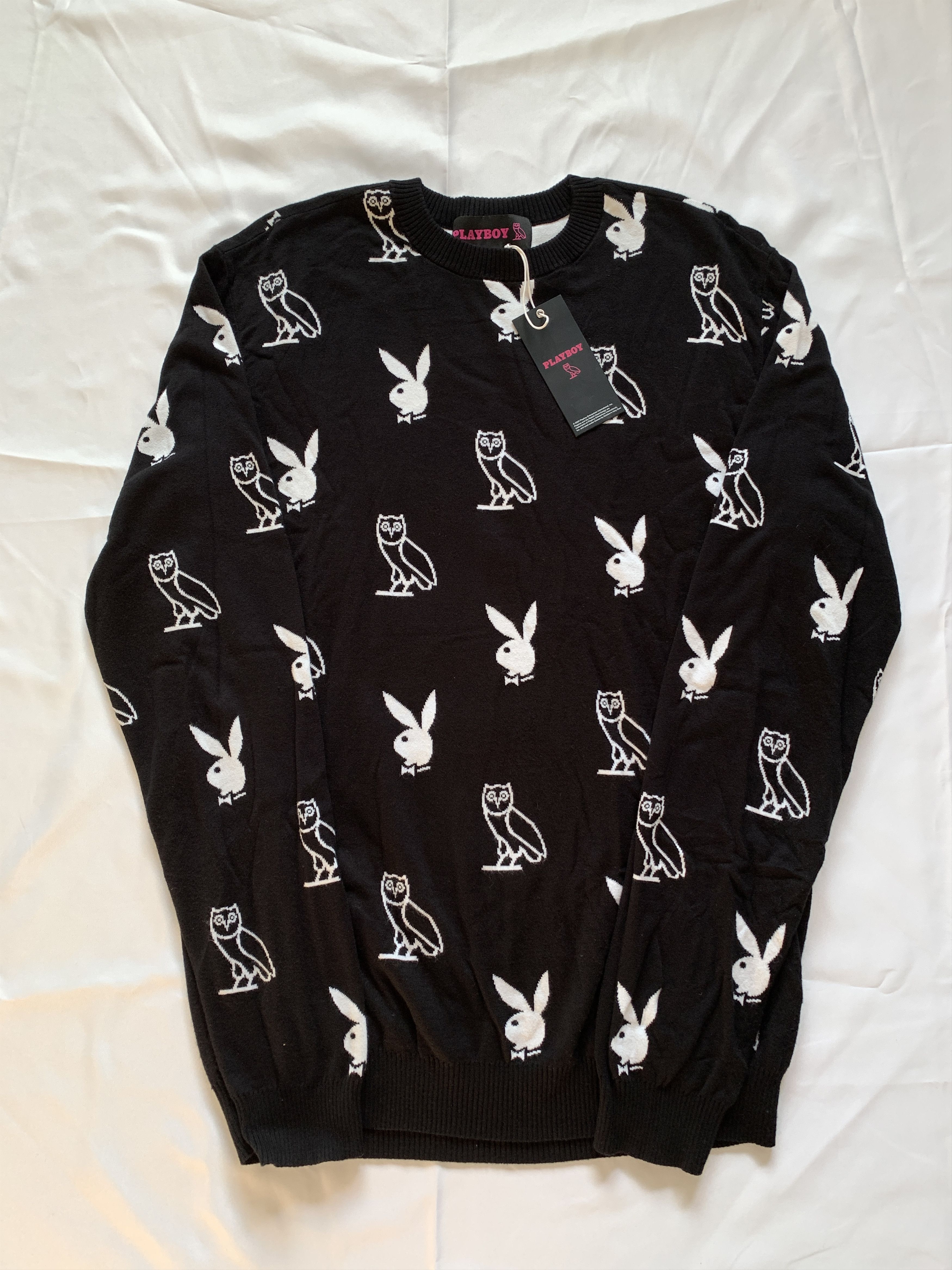 October's Very Own × Playboy OVO X Playboy Intarsia Monogram Owl Sweater Size US L / EU 52-54 / 3 - 3 Thumbnail