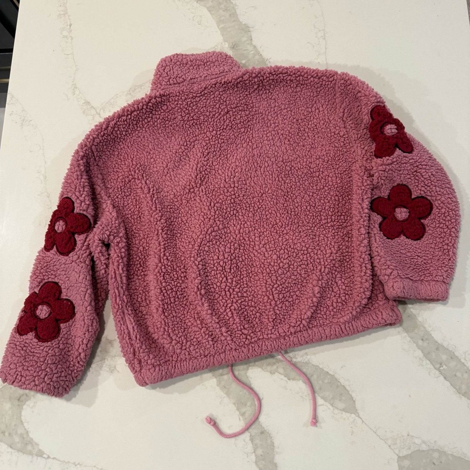 Pacsun PacSun Full Zip Flower Teddy Sherpa Jacket Women's Size XS Size XS / US 0-2 / IT 36-38 - 7 Thumbnail