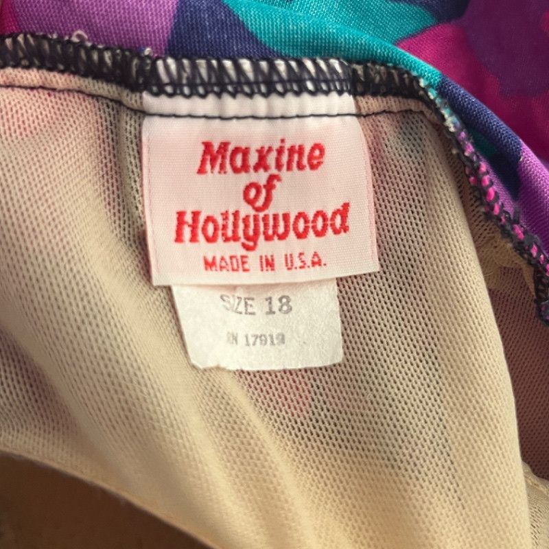 Designer Vintage Maxine of Hollywood Floral Swimsuit Size 18 Size XXL / US 16-18 / IT 52-54 - 6 Thumbnail