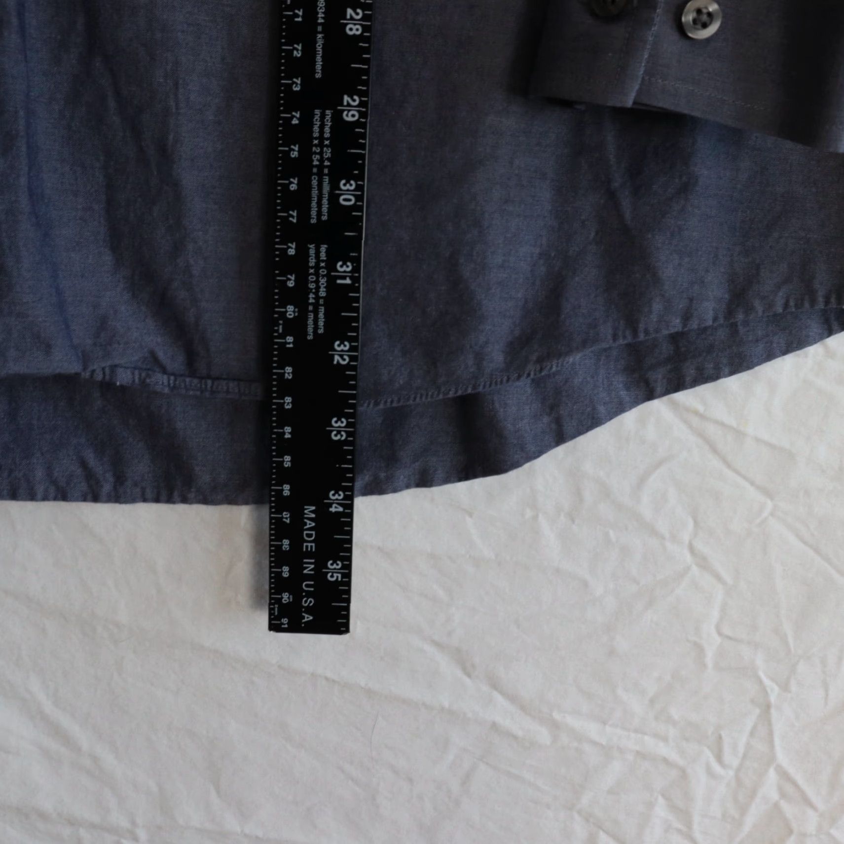 Vintage J. Ferrar Shirt Mens 2XL Slim 18-18.5 Button Up Long Sleeve Mechanical Stretch Blue Dress Shirt Size US XXL / EU 58 / 5 - 5 Thumbnail