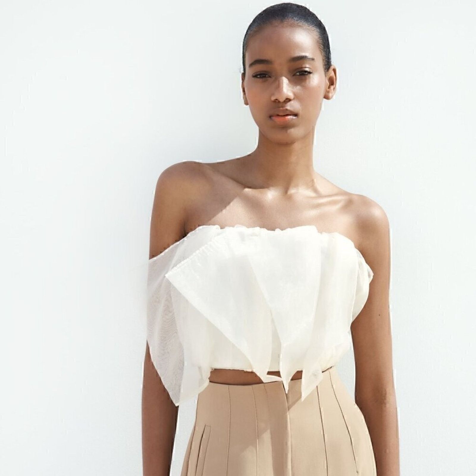 Zara ZARA Strapless Crop Top NWT Size M / US 6-8 / IT 42-44 - 8 Thumbnail