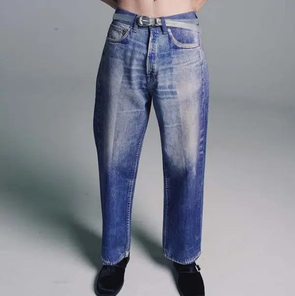 VIBE Retro digital washed straight denim trousers Size US 32 / EU 48 - 6 Thumbnail