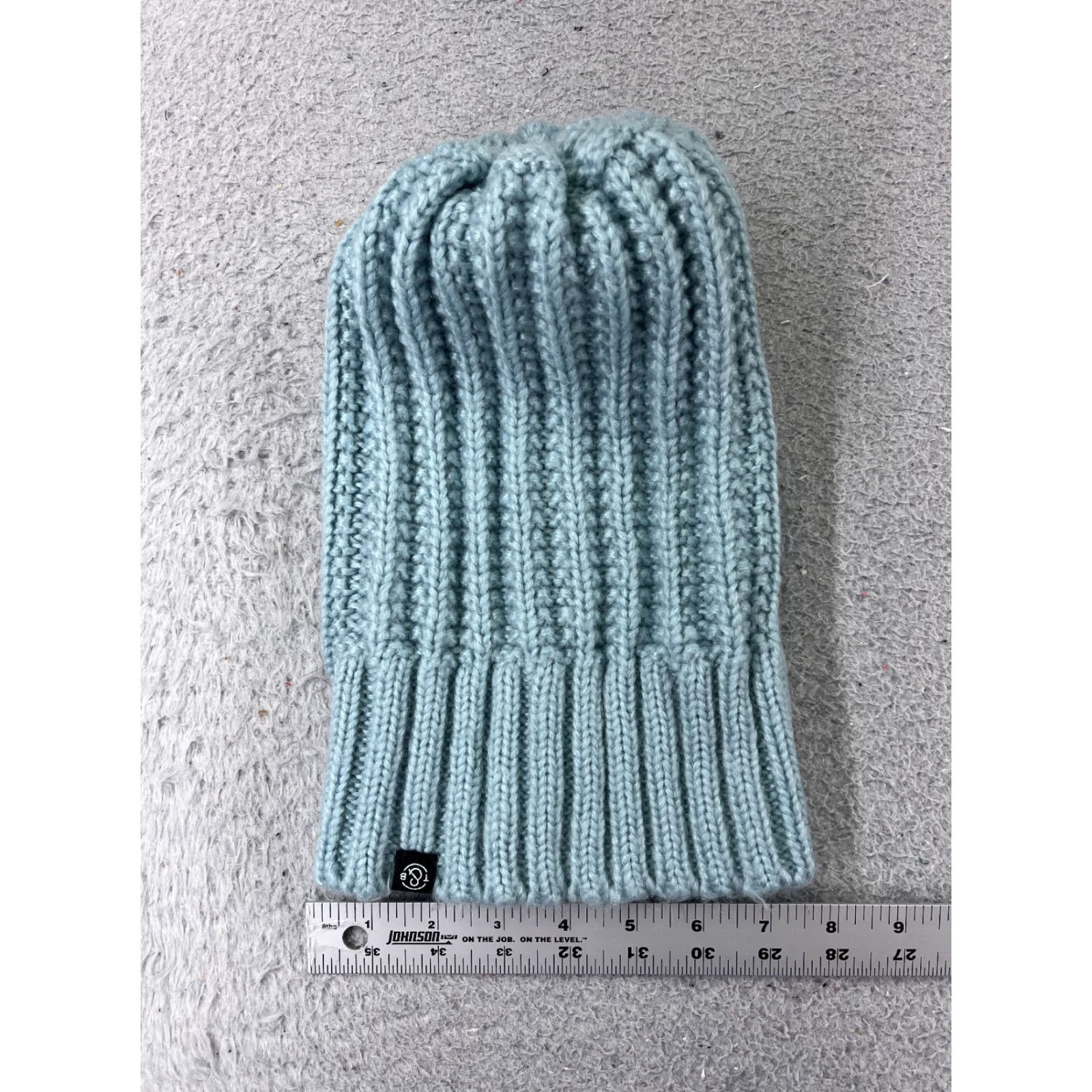 Treasure & Bond Treasure & Beyond Beanie Womens One Size Blue Knit Acrylic Faux Fur Pom Hat Size ONE SIZE - 5 Thumbnail