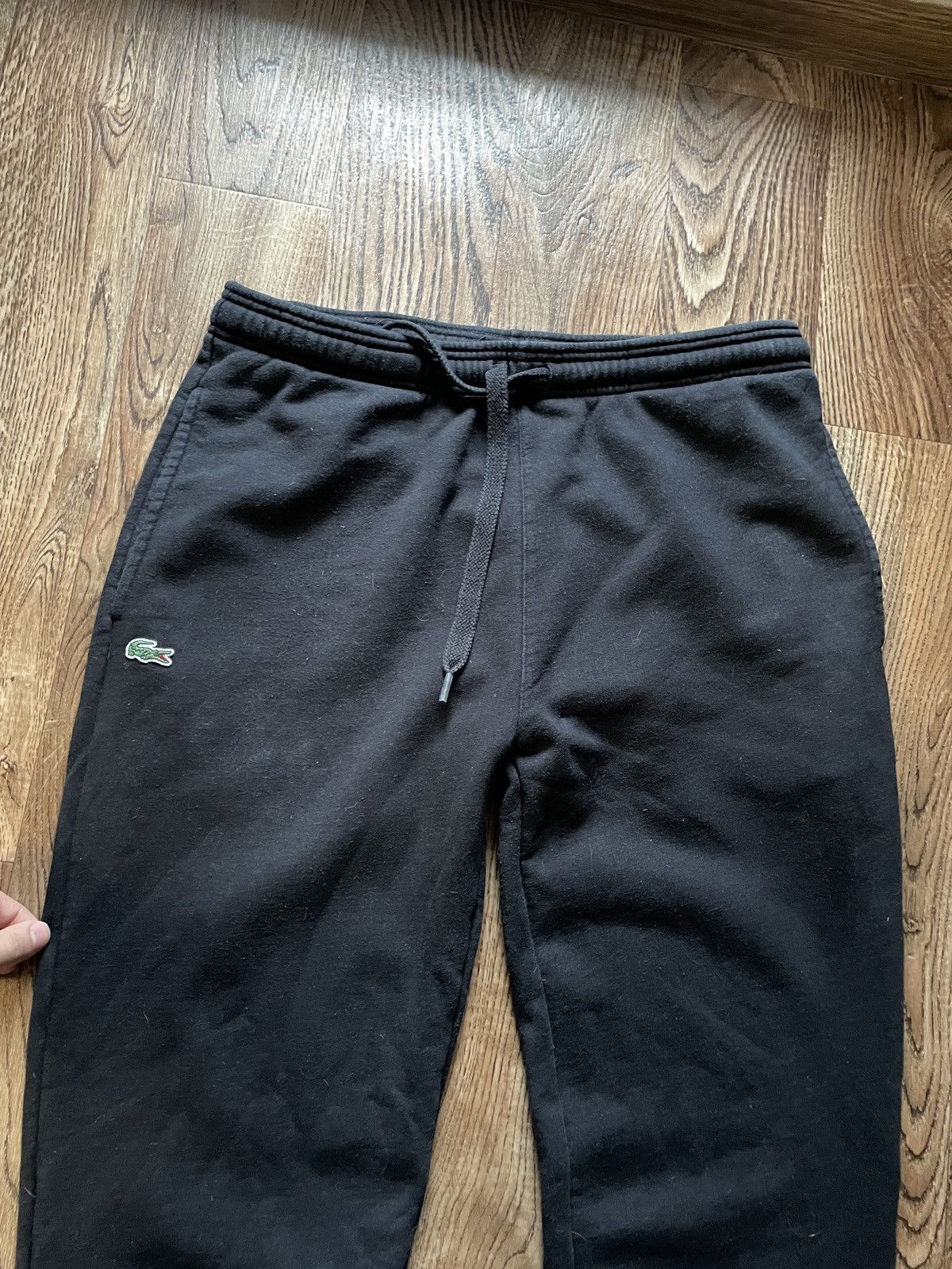 Lacoste Faded Lacoste Sweatpants in Black (Slim Joggers) Size US 38 / EU 54 - 3 Thumbnail