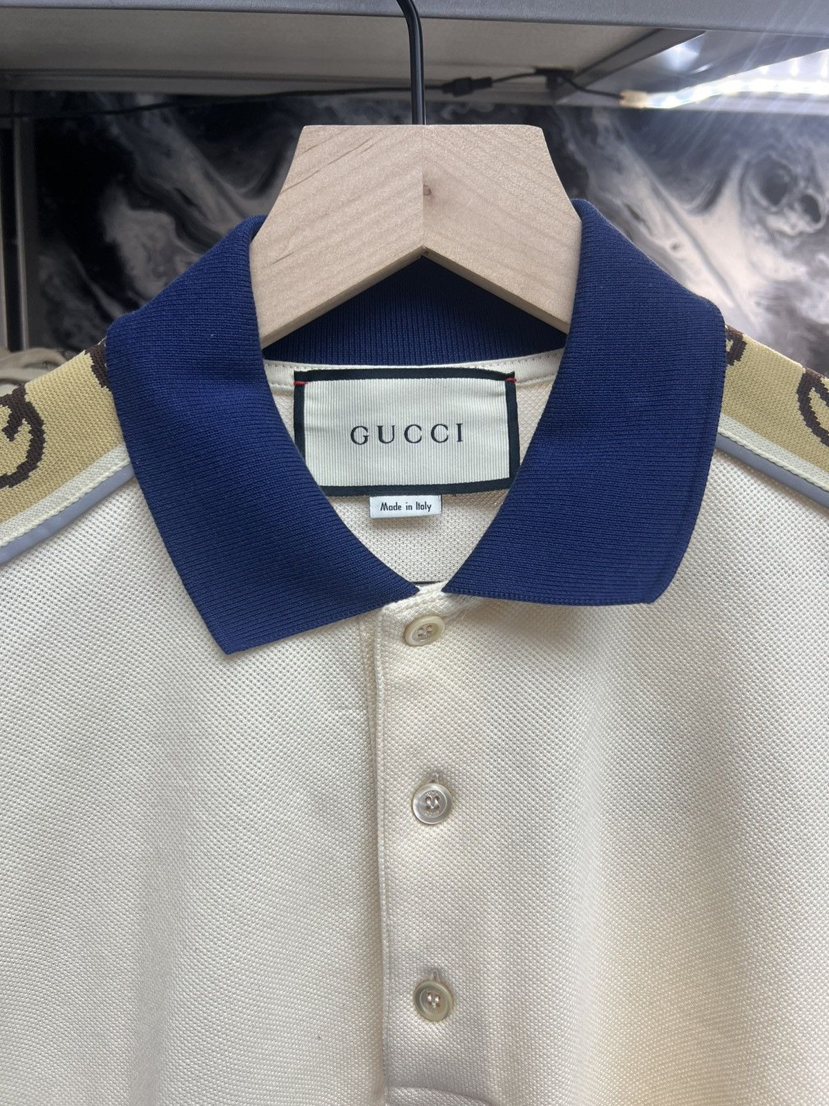 Gucci Gucci Polo With Interlocking G Stripe Size US L / EU 52-54 / 3 - 5 Thumbnail