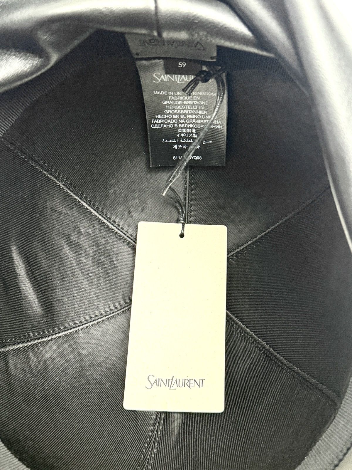 Yves Saint Laurent YSL BALACLAVA CAP IN LAMBSKIN Size ONE SIZE - 9 Thumbnail
