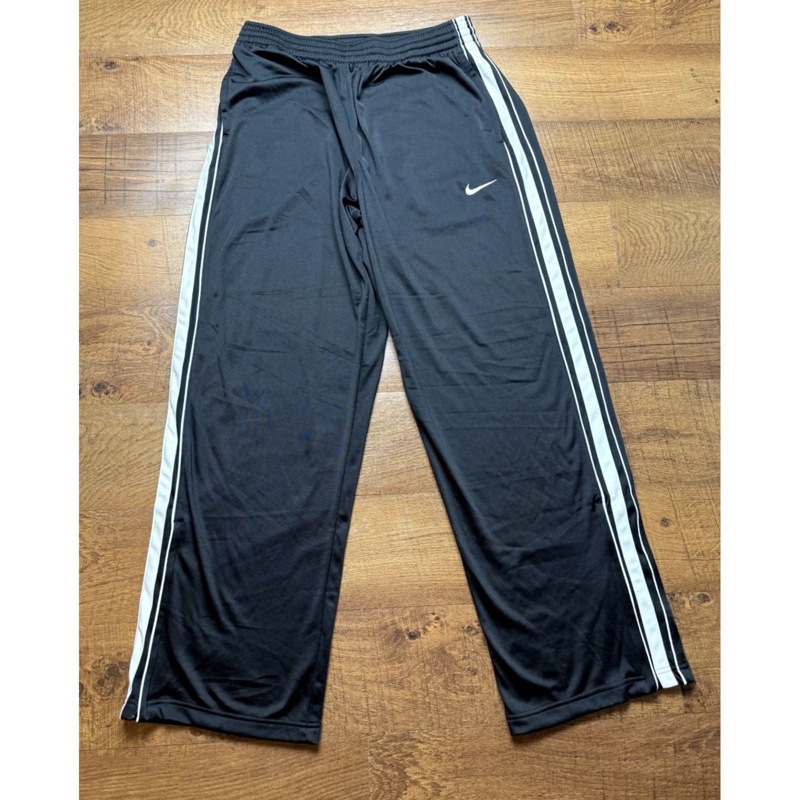 Nike Nike Pants Mens Large Black Striped Track Sweatpants Athletic Y2K Size US 32 / EU 48 - 2 Thumbnail