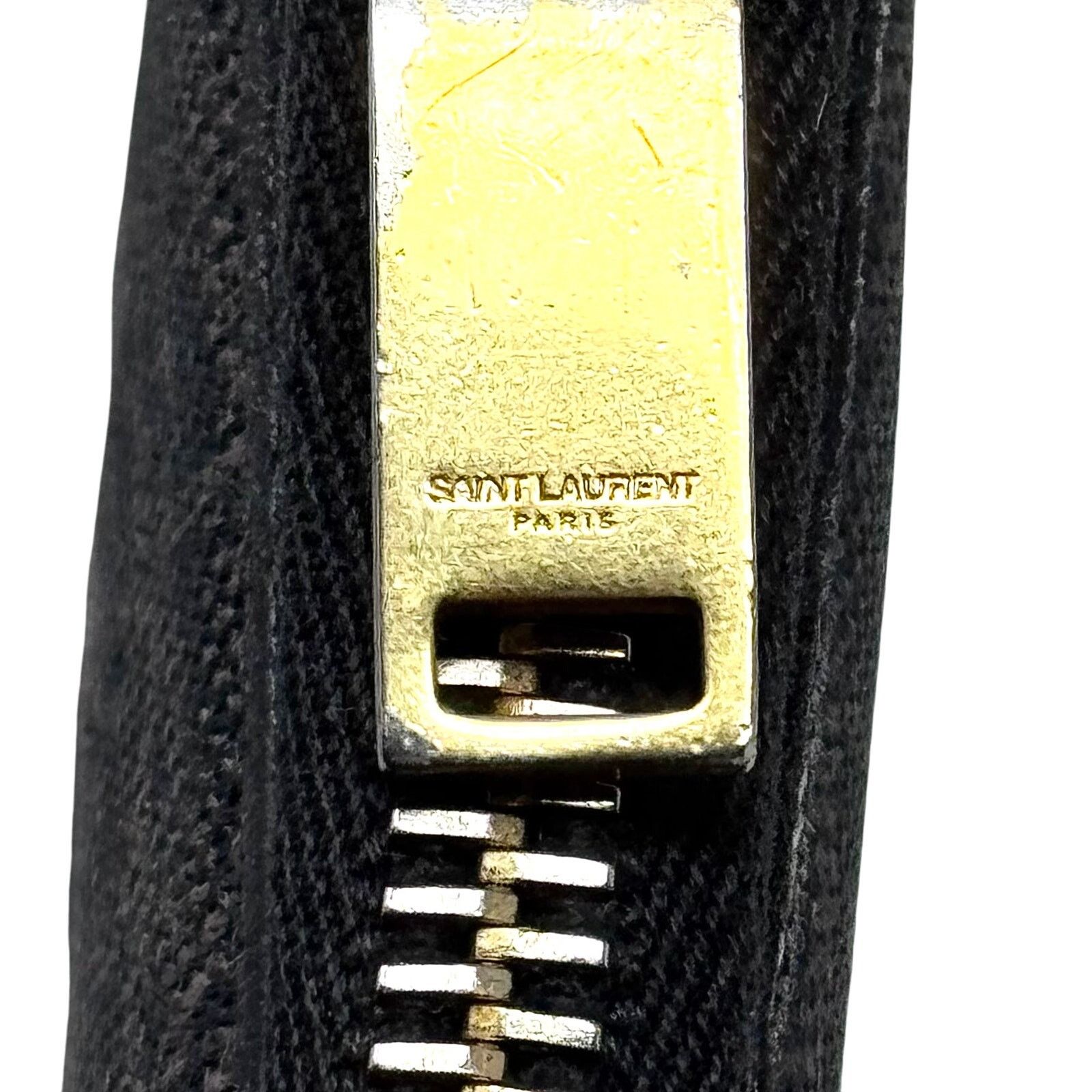 Saint Laurent Paris YSL Logo Zipper Wallet Size ONE SIZE - 8 Thumbnail
