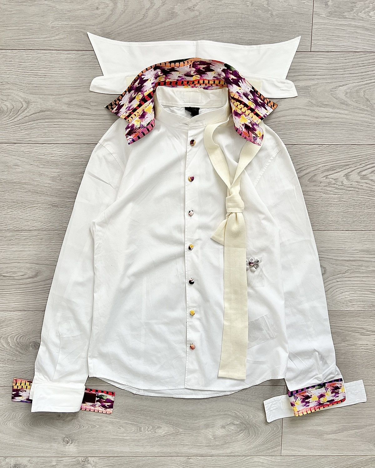 Jean Paul Gaultier JPG Homme 1990s Customisable Cuff, Collar, Buttons Shirt Size US S / EU 44-46 / 1 - 1 Thumbnail