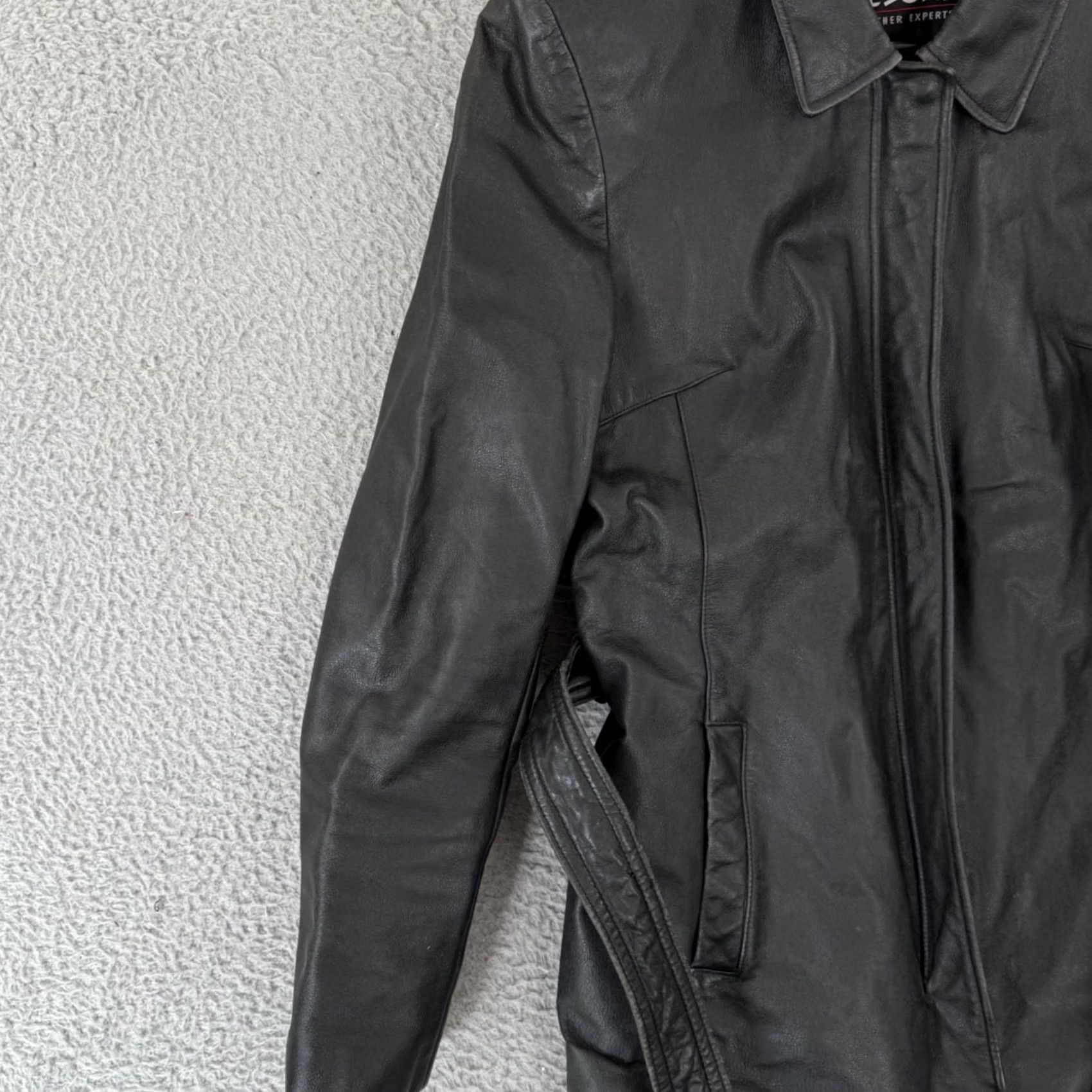 Vintage VINTAGE Wilsons Leather Jacket Womens Black Moto Biker 90s Zip Motorcycle Grunge Jacket Womens Black 90s Motorcycle Zip Size M / US 6-8 / IT 42-44 - 4 Thumbnail