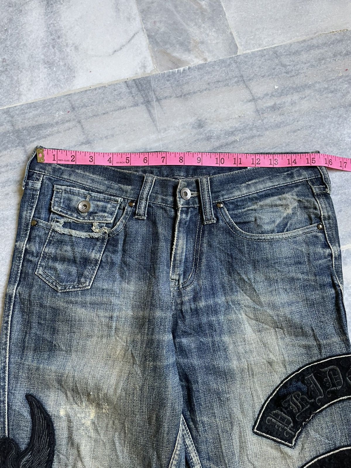 Le Grande Bleu (L.G.B.) Semantic Design LGB Style Flare Denim Pants Size US 31 - 12 Thumbnail