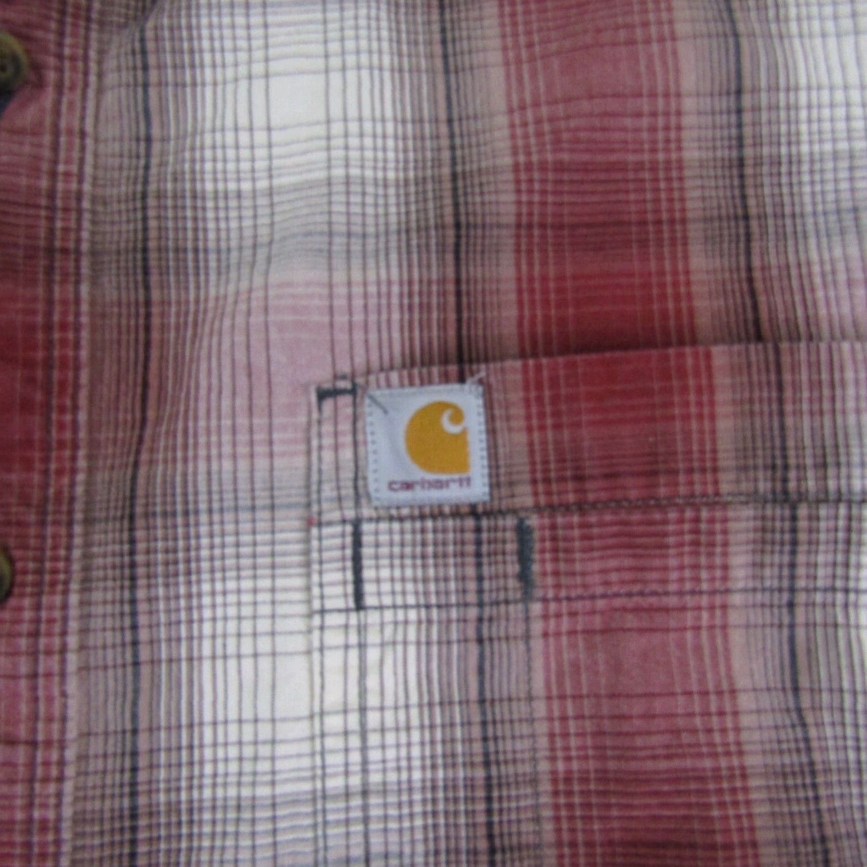 Carhartt VINTAGE Carhartt Button-Up Shirt Mens 2XL Red Plaid Relaxed Fit Short Sleeve Utility Button-Down Collared Size US XXL / EU 58 / 5 - 3 Thumbnail