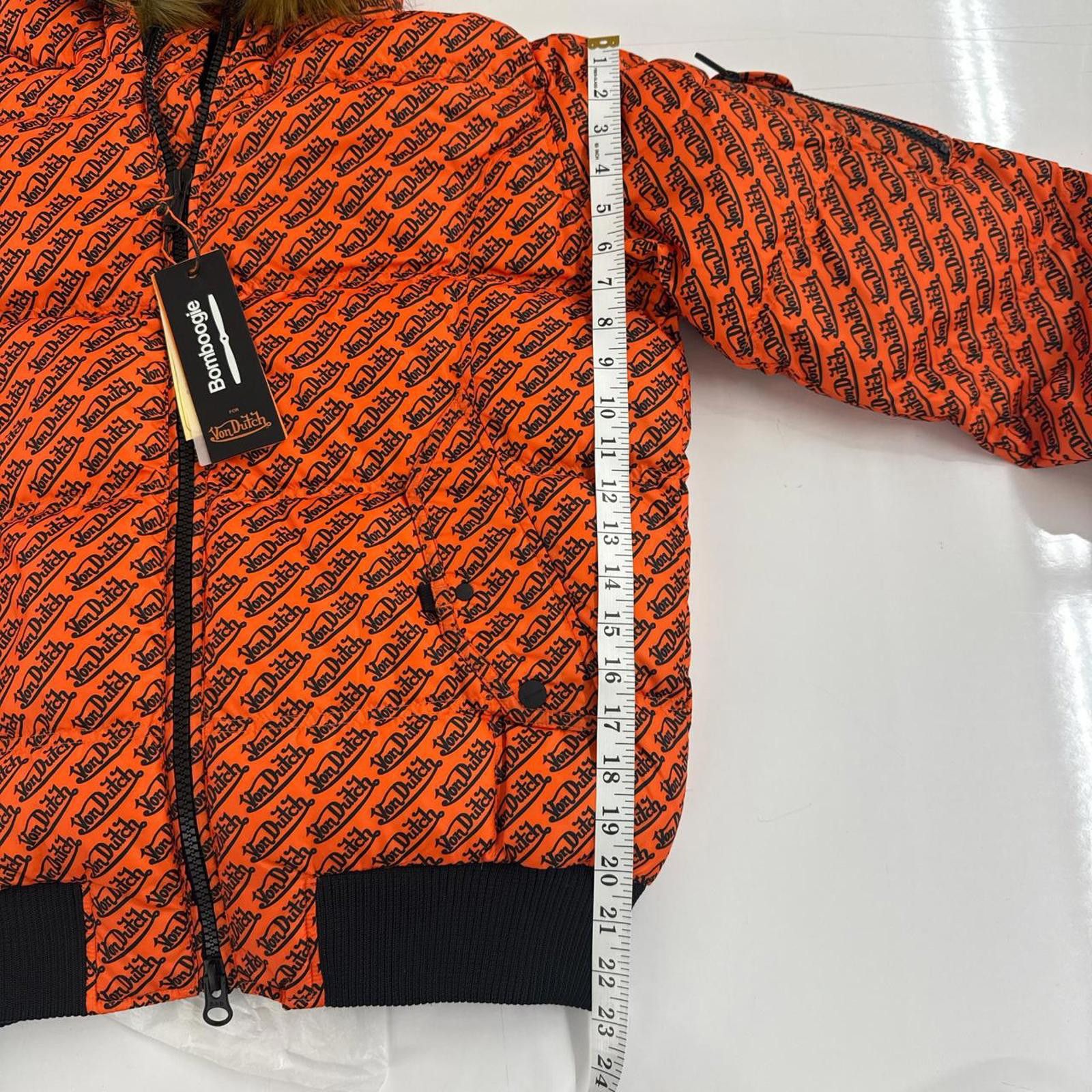 Von Dutch Von Dutch Orange/Black Puffer Jacket with Fur Size Small Size US S / EU 44-46 / 1 - 5 Thumbnail