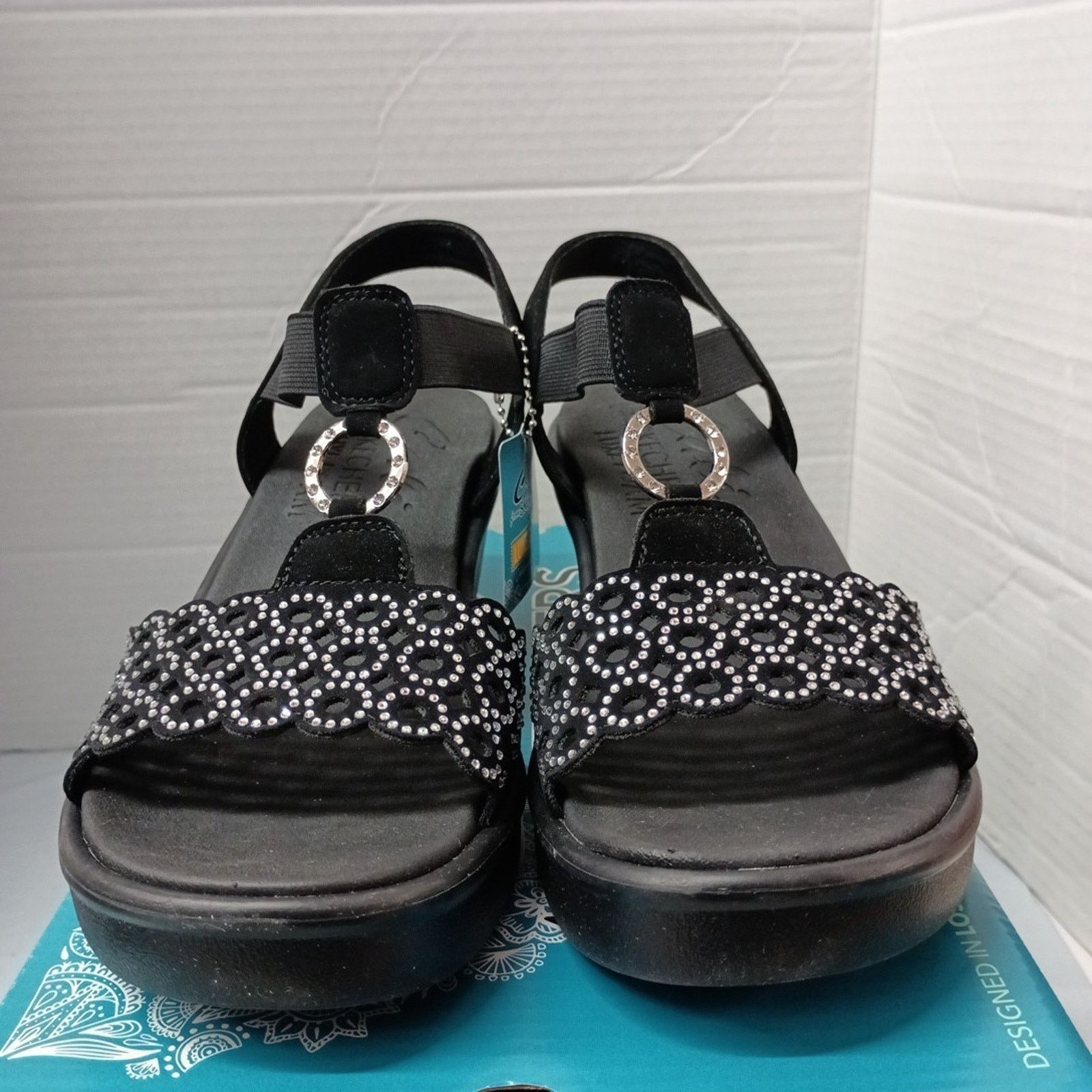 SKECHERS Skechers Cali Womens Rumble On Queen B2 Sandals Size 9 Black Size US 9 / IT 39 - 2 Thumbnail