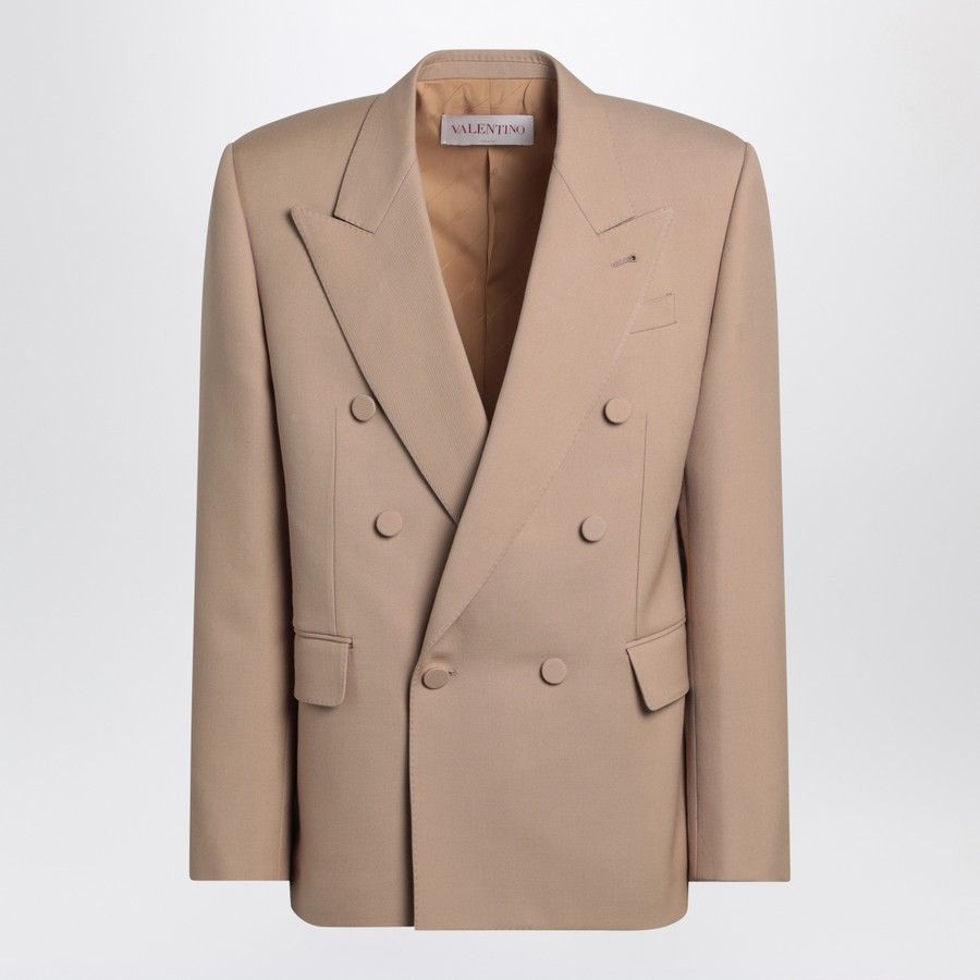 o1d2blof1025 Double-breasted Jacket in Beige