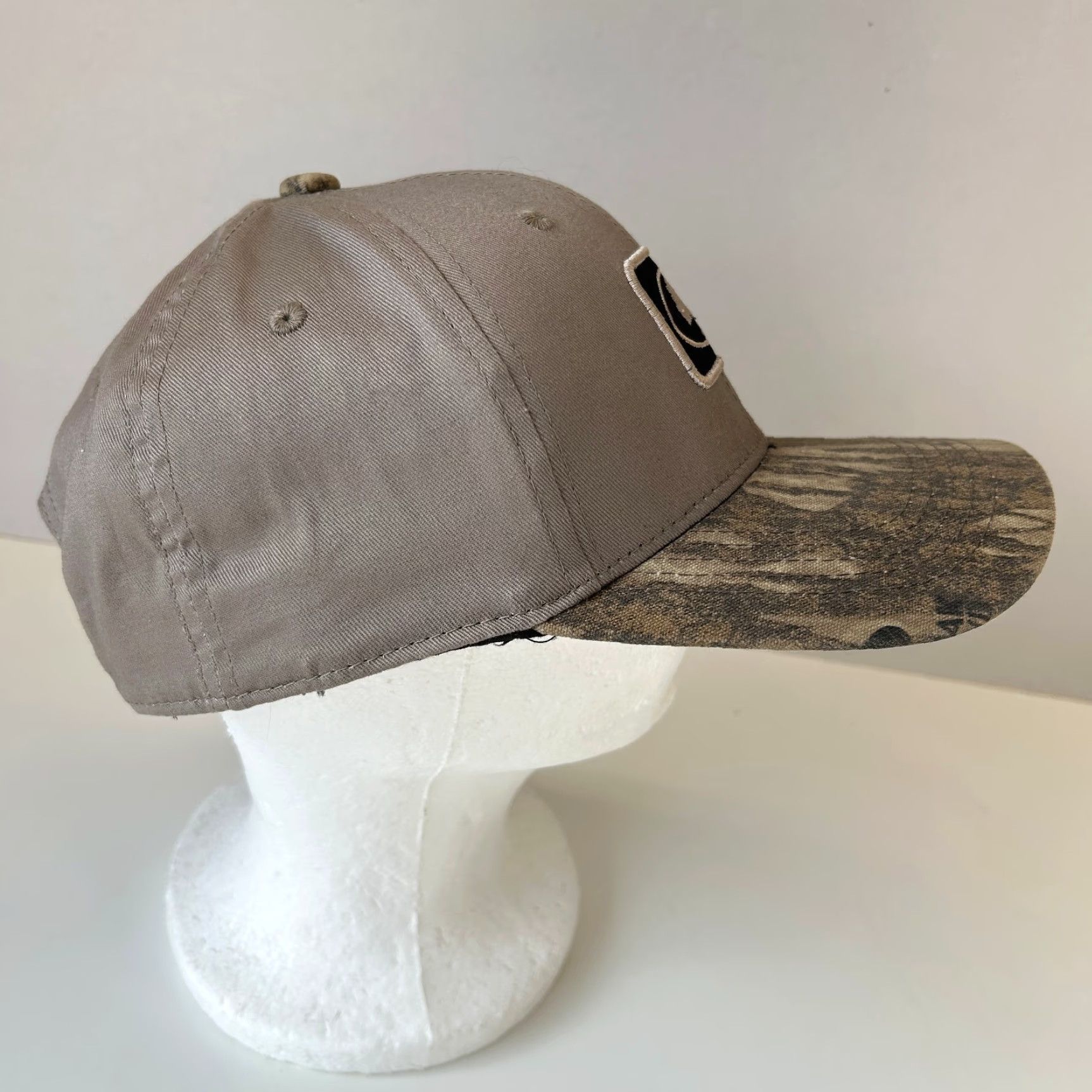 Vintage Mossy Oak Camouflage Snapback Hat Beige Brown Men's One Size Brown Camouflage Hunting Outdoor Adjustable Snapback Hat Mens Size ONE SIZE - 5 Thumbnail