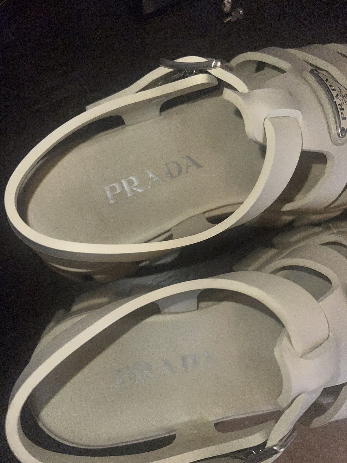 Prada Prada Rubber Monolith sandals in Quartz 39/9 Size US 9 / IT 39 - 10 Thumbnail