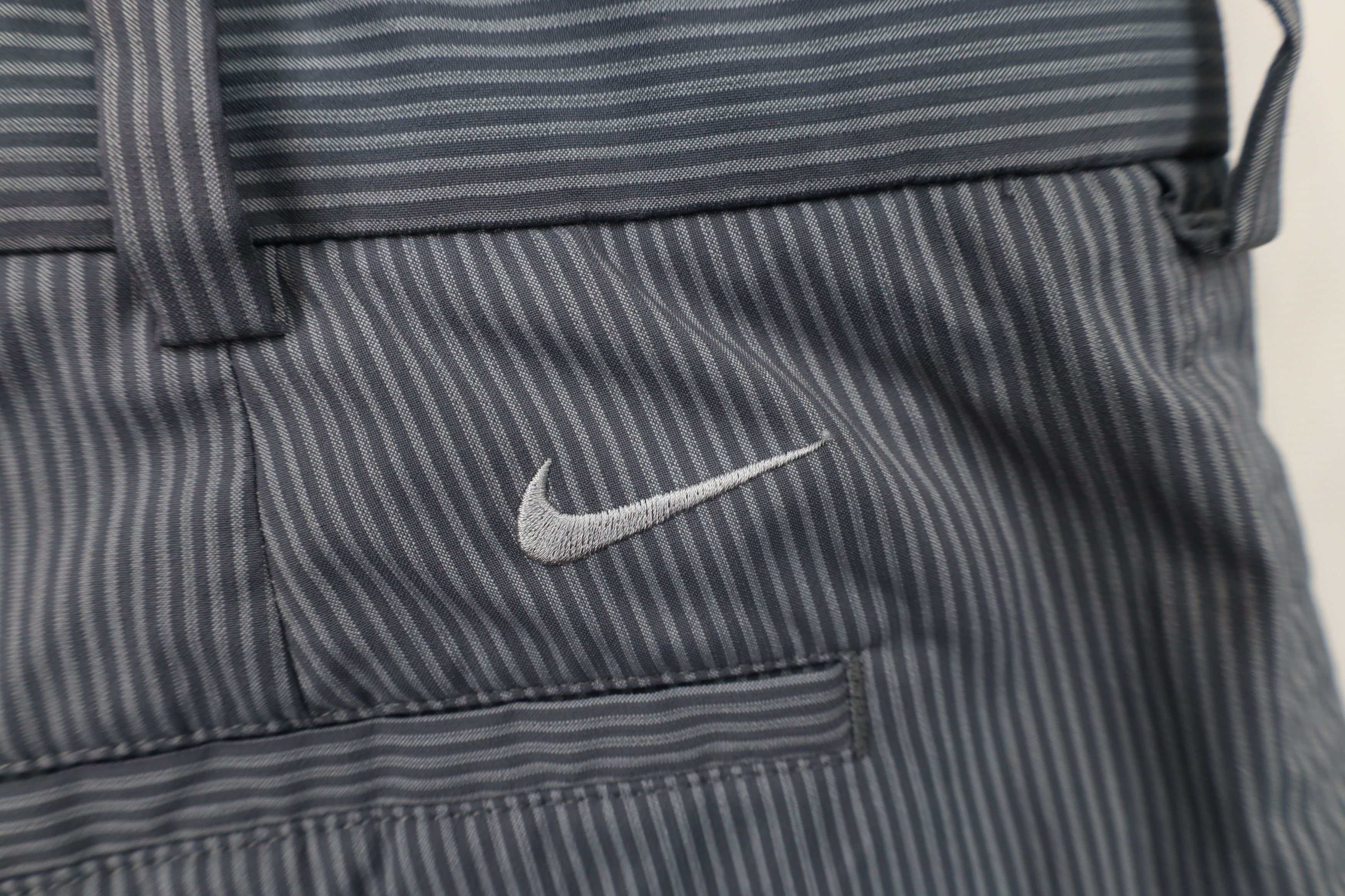 Nike × Vintage Nike Golf Mini Swoosh Pinstriped Tech Golfing Shorts Gray Size US 34 / EU 50 - 12 Thumbnail