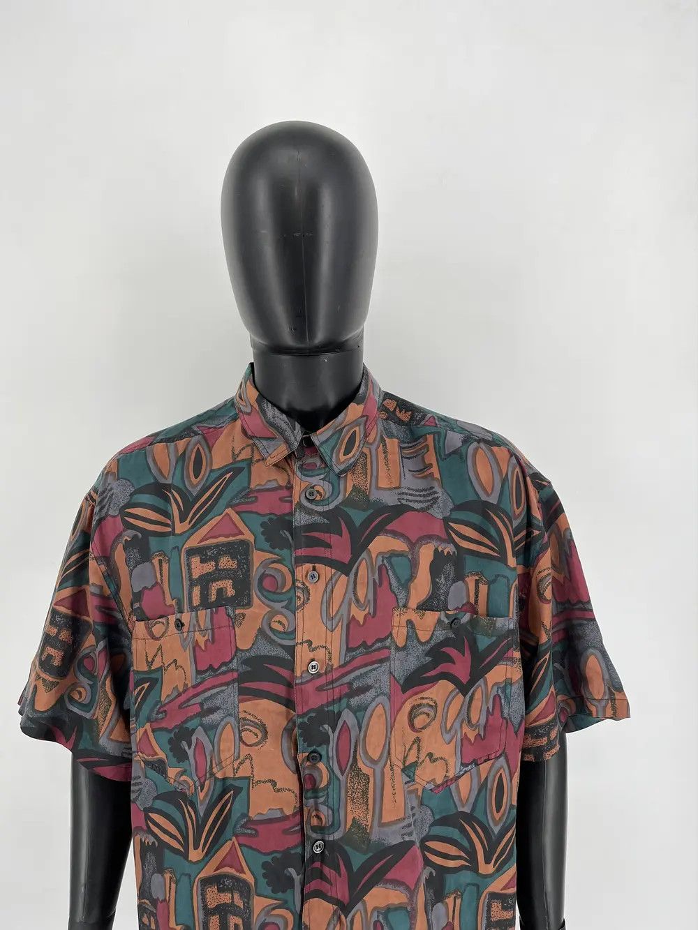 Vintage Vintage 100% silk Art Streetwear Hawaiian Travis Scott Size US XL / EU 56 / 4 - 1 Thumbnail