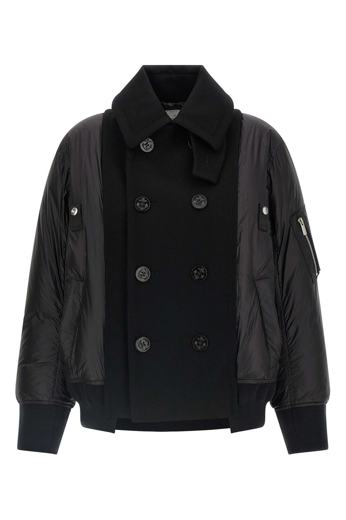 Wool insert bomber jacket