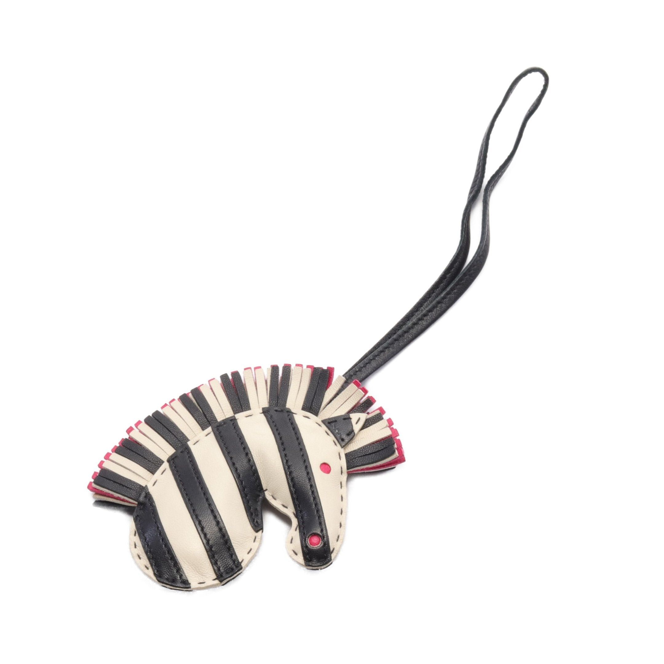 Hermes Hermes Jeezy Savannah Kure Rose Mexico Bag Charm Aagneau Ivory Black Pink Purple Z Stamp Size ONE SIZE - 1 Thumbnail