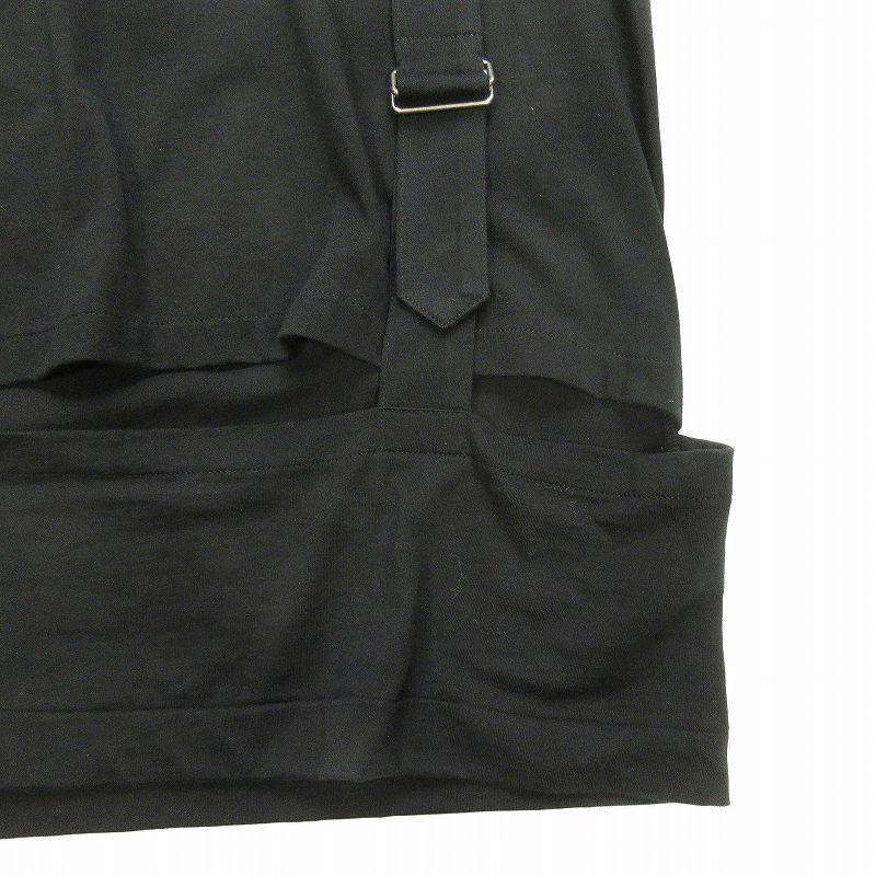 Comme des Garcons Homme Plus T-Shirts deformed belt cut/sew short sleeve cotton Black Size US M / EU 48-50 / 2 - 3 Thumbnail