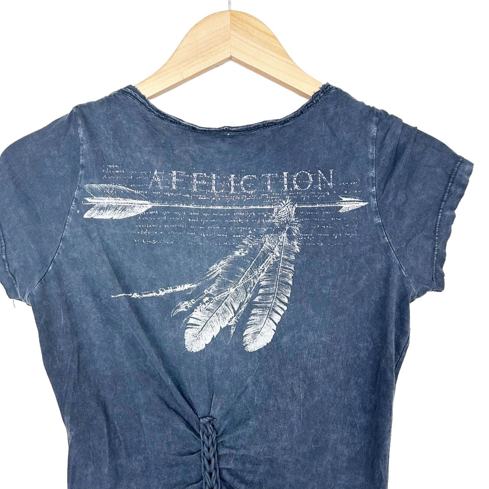 Affliction Affliction Gray Distressed Short Sleeve T Shirt Sz M Size M / US 6-8 / IT 42-44 - 5 Thumbnail