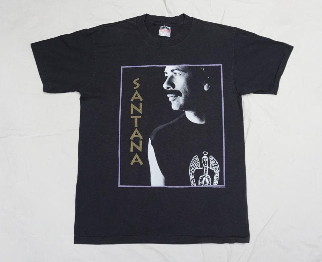 Vintage 90's USA製 Santana Tシャツ ロック ビンテージ Cream Size US M / EU 48-50 / 2 - 1 Thumbnail