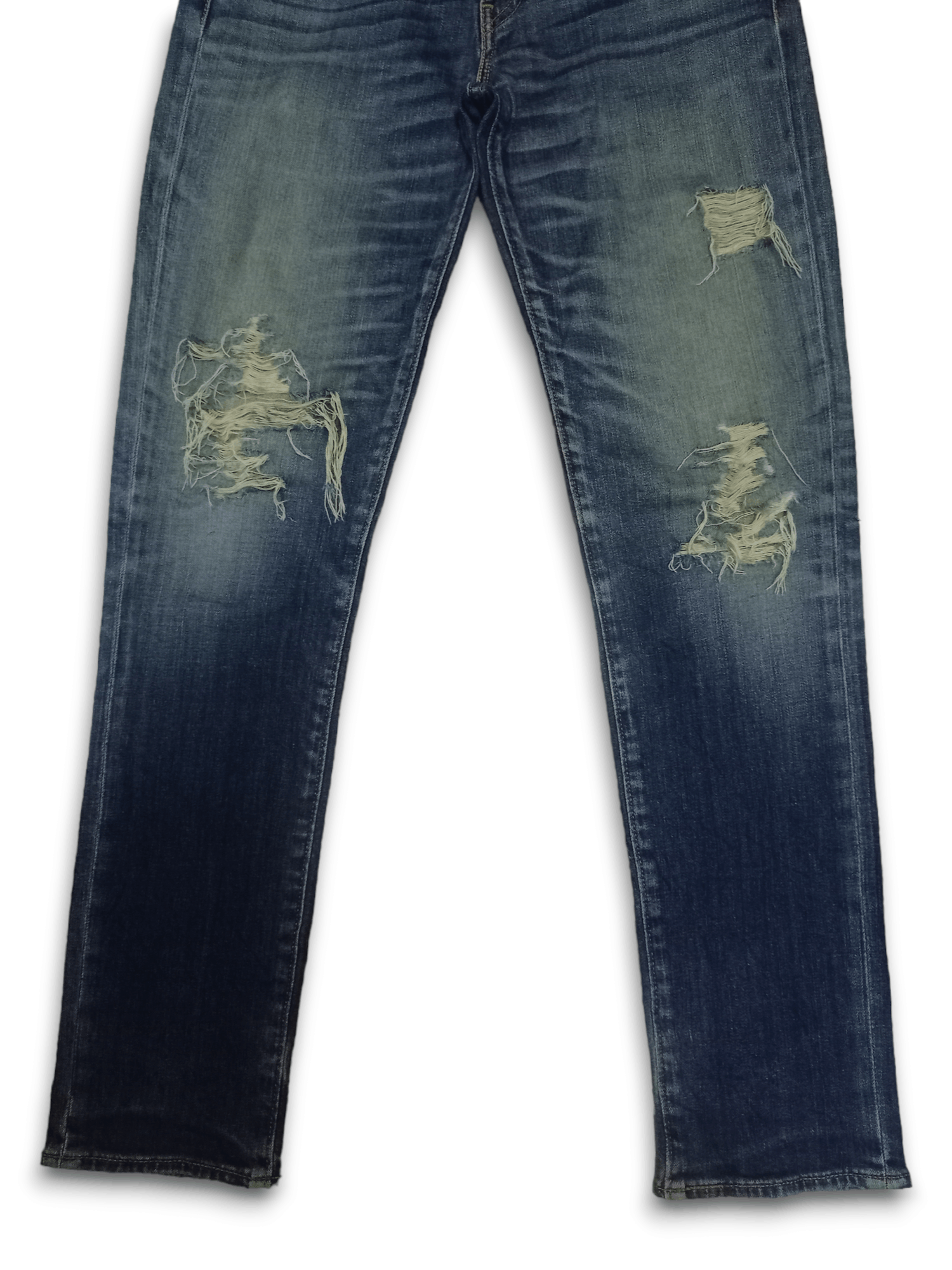 Levi's × Levi's Vintage Clothing Vintage Levis 511 Blue Wash Ripped Distressed Jeans 29x31 Size US 29 - 7 Thumbnail