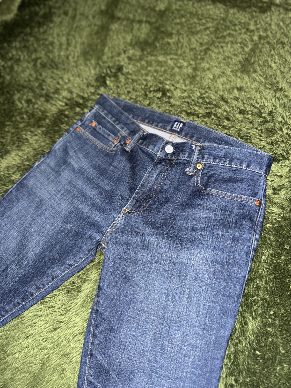 Gap [29x30] GAP 00s Tapered Vintage Wash Denim Pants Mid Indigo Size US 29 - 2 Thumbnail