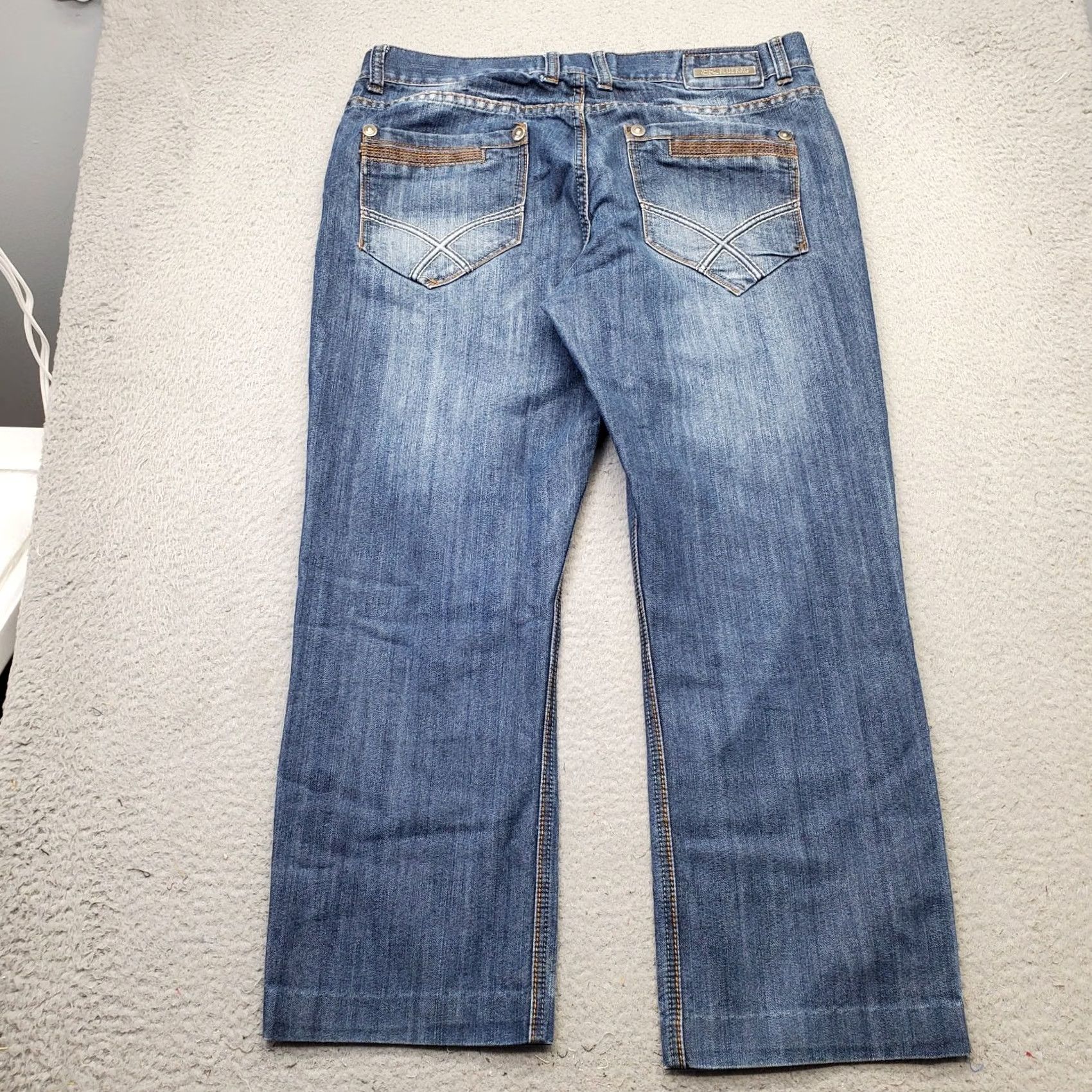 Vintage Blue Rag Bootcut Jeans Mens 38 Blue Denim Medium Wash 5-Pocket Design Streetwear Jeans Size US 38 / EU 54 - 2 Thumbnail