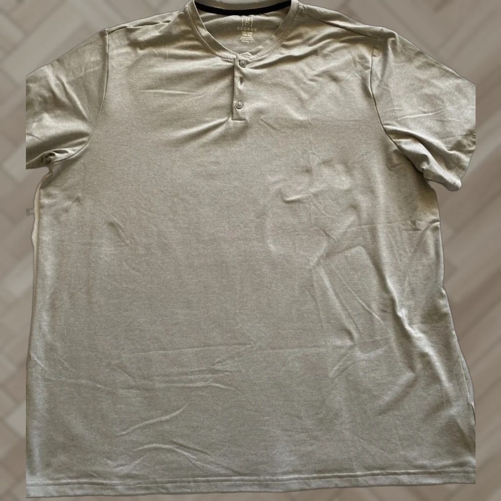 George George T Shirt Men’s XXL Gray Short Sleeve Super Soft Cotton Blend Basic Tee Short Sleeve Mens 2XL Solid Gray George Size US XXL / EU 58 / 5 - 1 Thumbnail