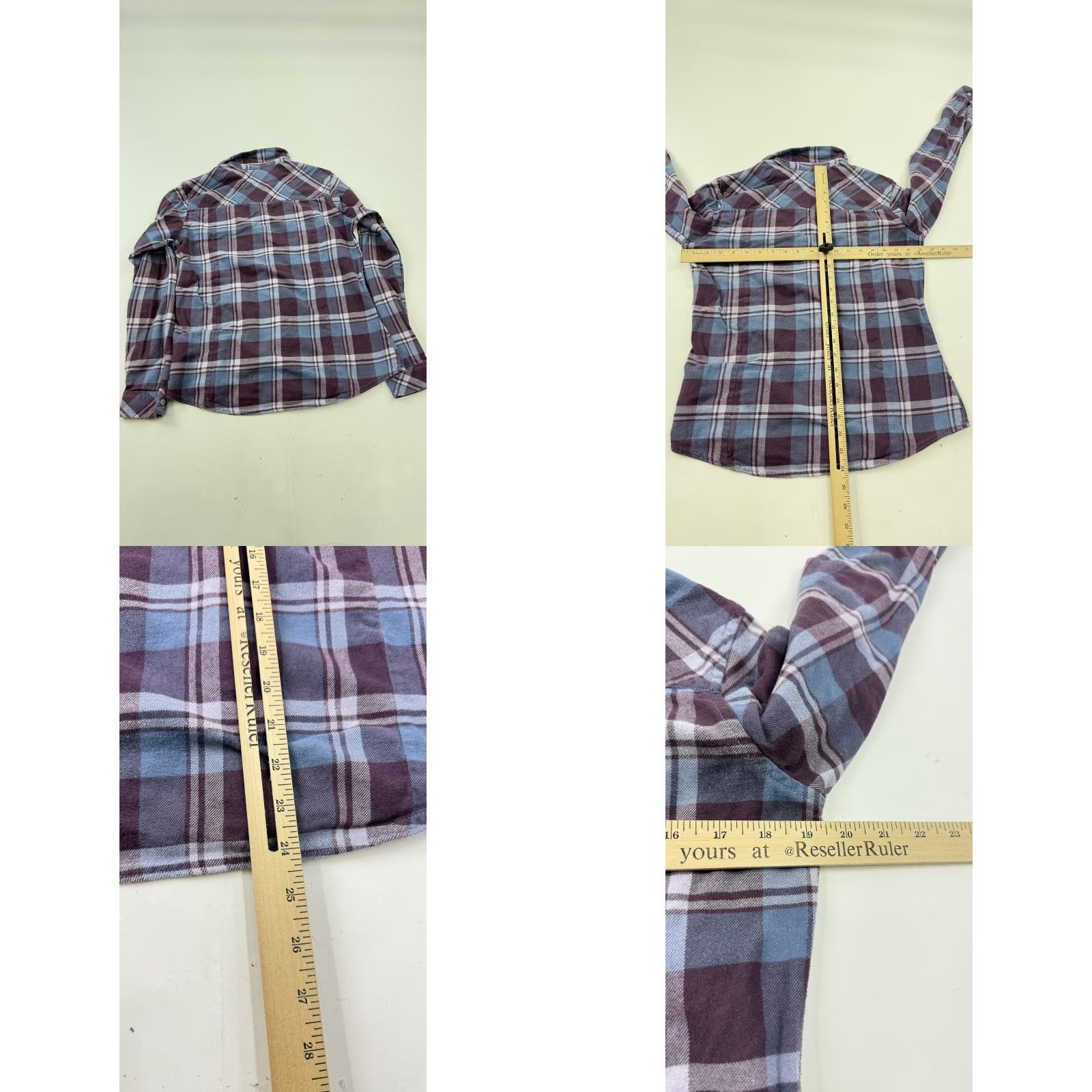 Vintage Columbia Shirt Womens Small Purple Blue Plaid Flannel Button Front Cotton Top Size S / US 4 / IT 40 - 8 Thumbnail