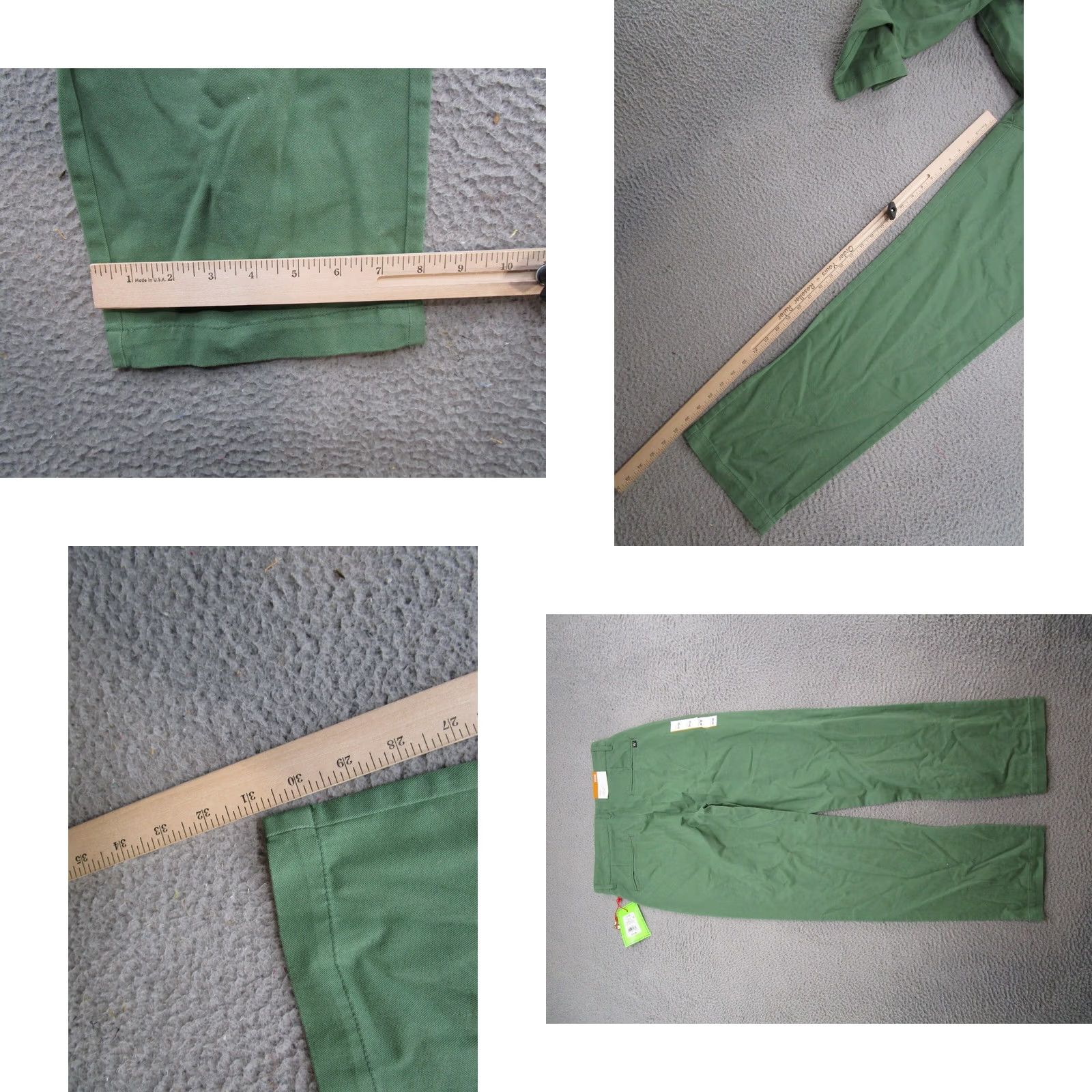 Vintage Houston White Mens Chino Pants Wide-Leg Green 31x30 NEW Size US 31 - 8 Thumbnail