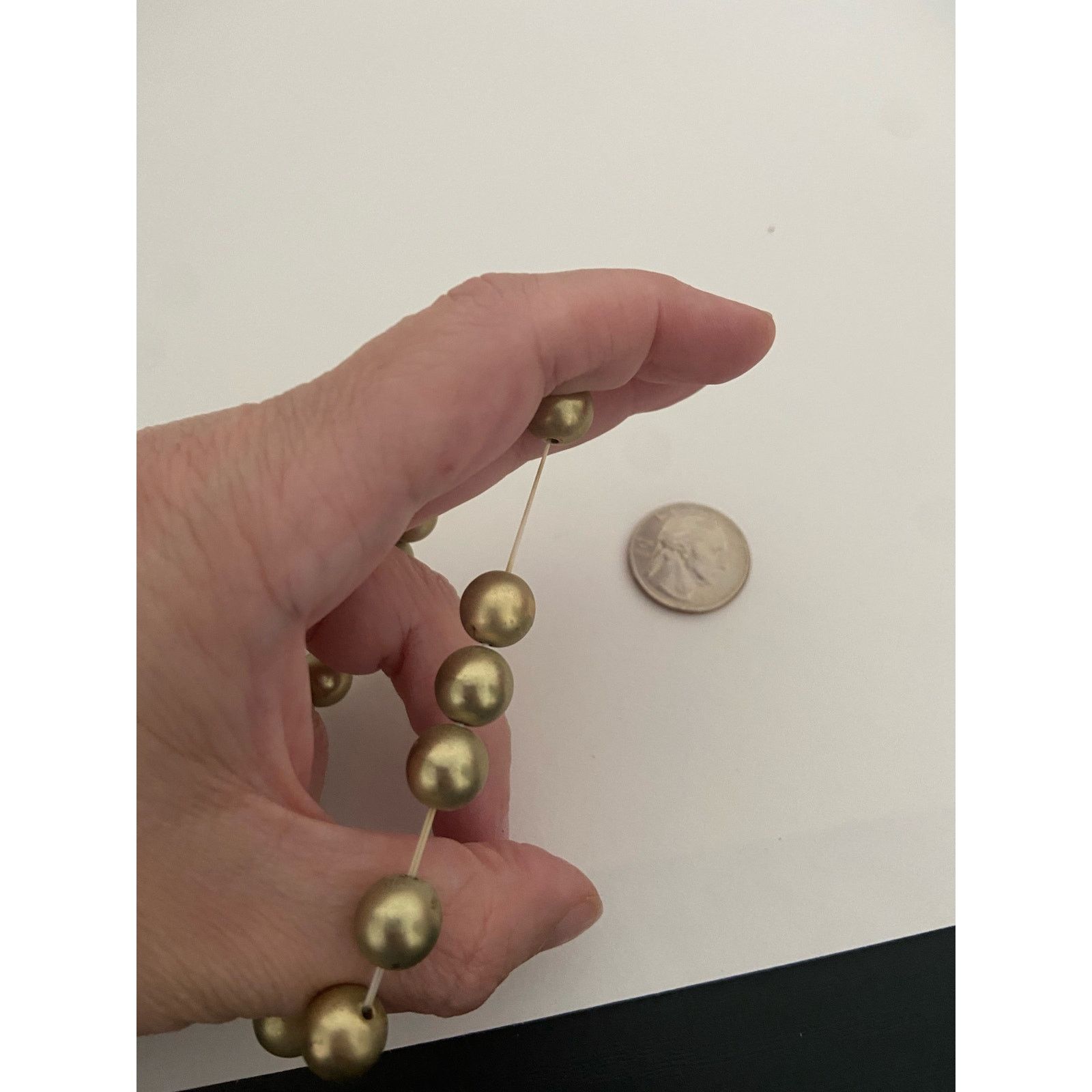 Handmade handmade gold bead bracelet Size ONE SIZE - 3 Thumbnail