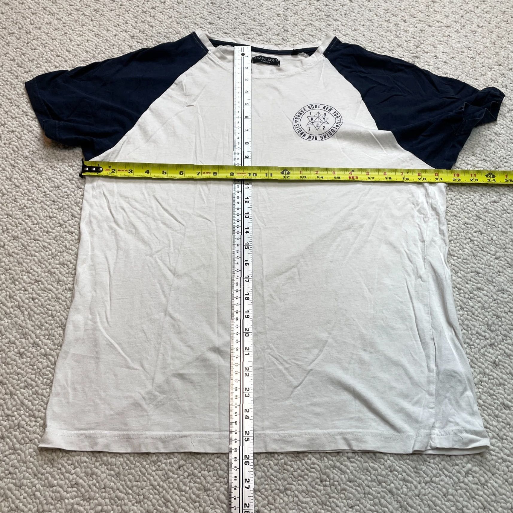 Brave Soul Brave Soul Shirt Mens XL White Blue Logo Basic Short Sleeve Cotton Adult Tee Size US XL / EU 56 / 4 - 5 Thumbnail