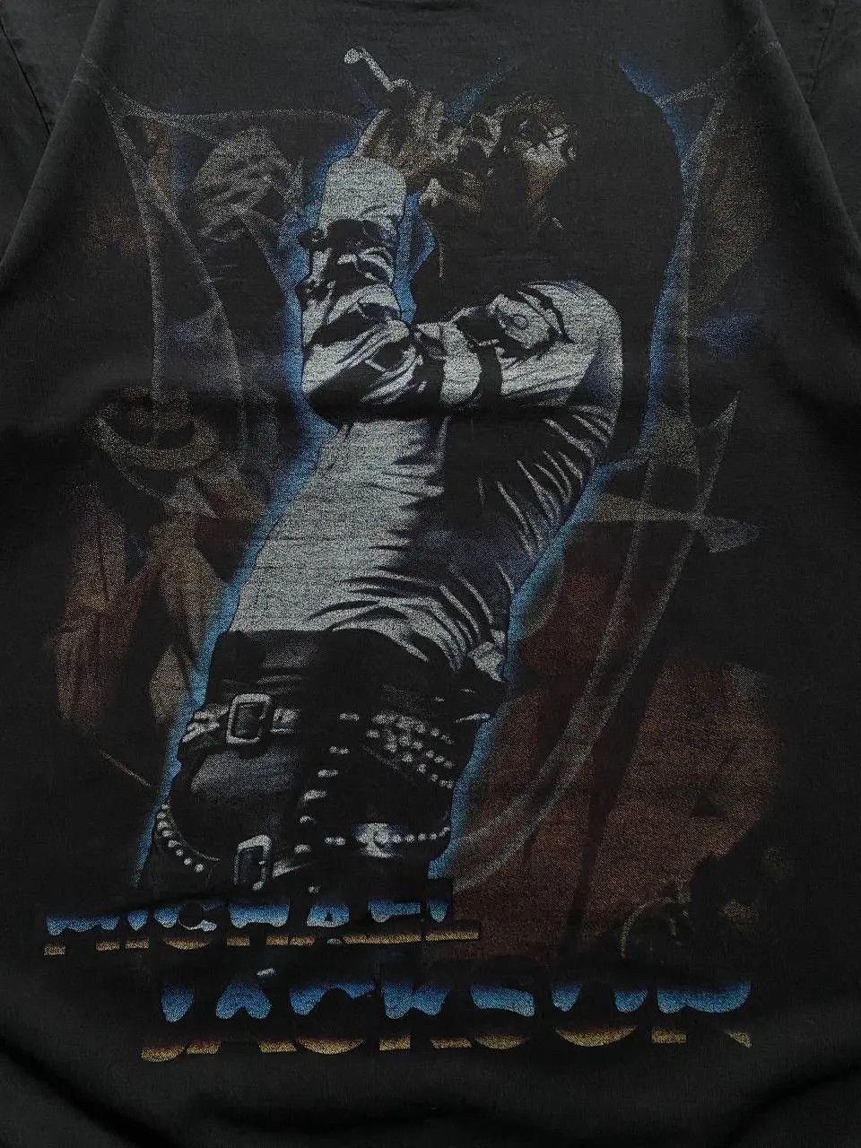 Michael Jackson VINTAGE 00s MICHAEL JACKSON KING OF POP SUN FADED T SHIRT Size US L / EU 52-54 / 3 - 3 Thumbnail