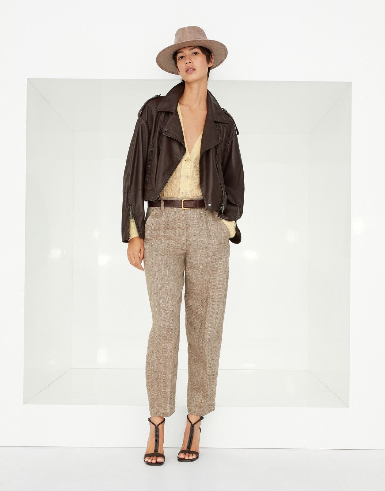 Brunello Cucinelli o1la1rc1a0425 Leather Jacket in Brown Size XL / US 12-14 / IT 48-50 - 4 Thumbnail