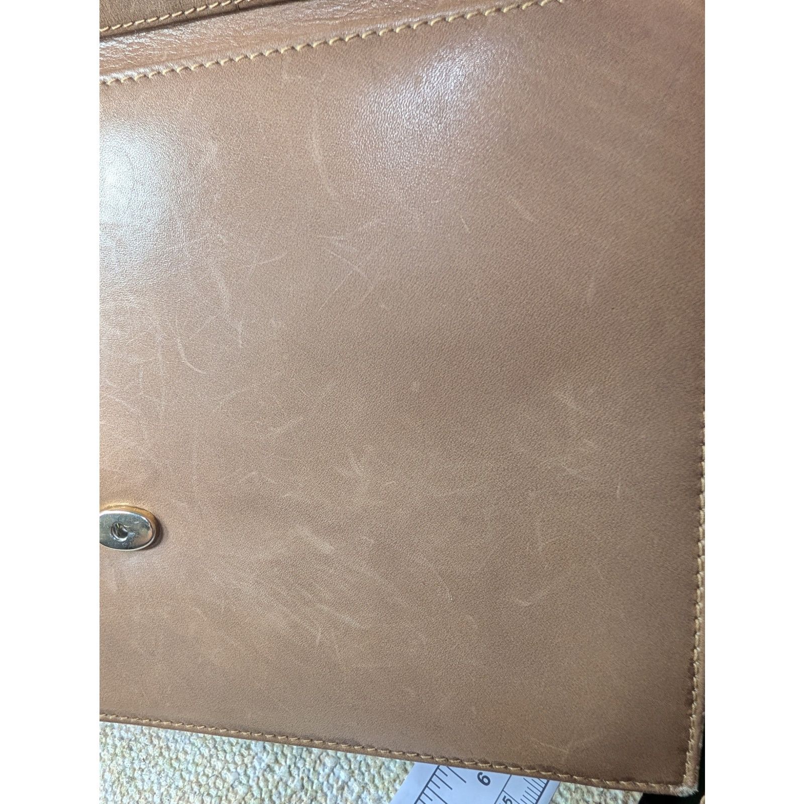 Salvatore Ferragamo Beige Leather Envelope Flap Shoulder bag