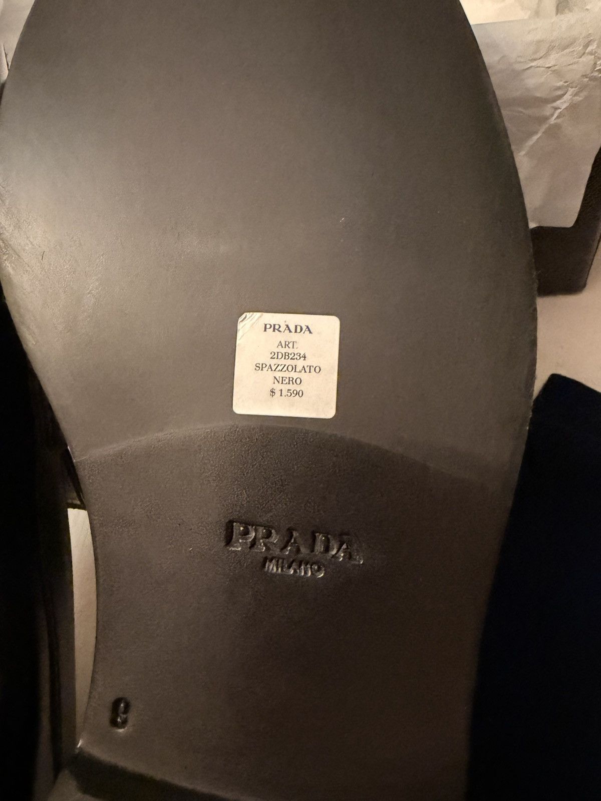 Prada NWT PRADA Men Brushed Leather Loafers with Metal Ring Size 9 Size US 9 / EU 42 - 5 Thumbnail