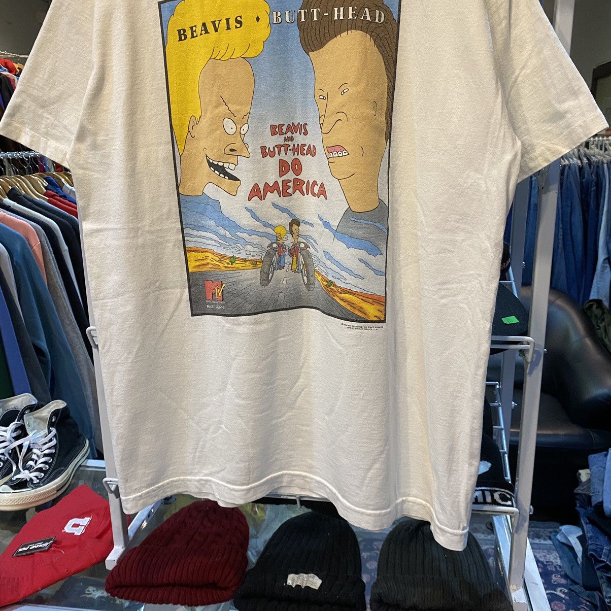 Mtv Vintage Beavis and Butthead Do America Tee MTV 1996 White Size US XL / EU 56 / 4 - 4 Thumbnail