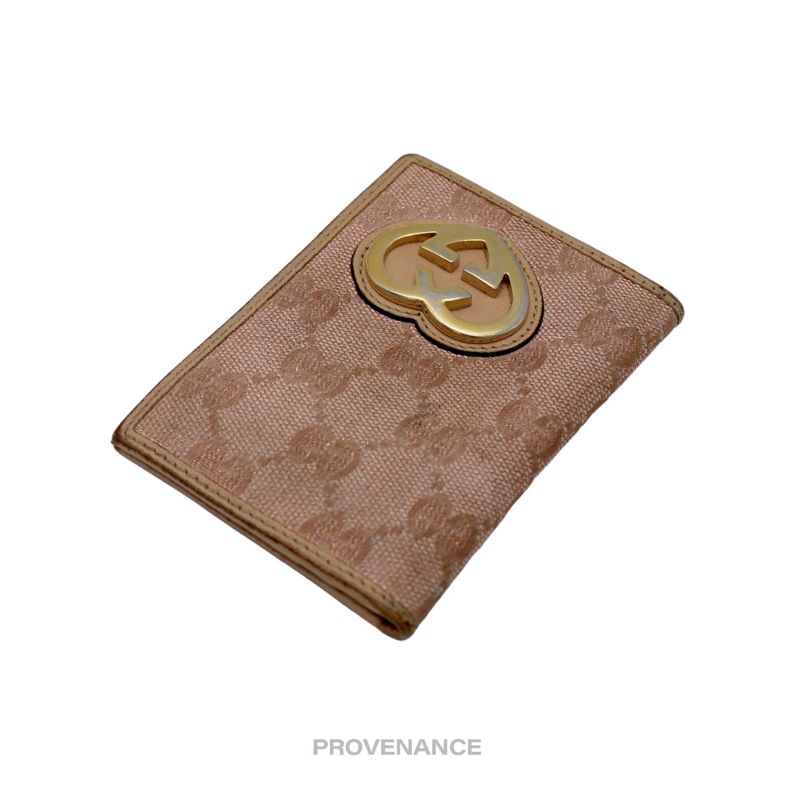 Gucci 🔴 Gucci Heart Pocket Organizer Wallet - Pink GG Canvas Size ONE SIZE - 4 Thumbnail