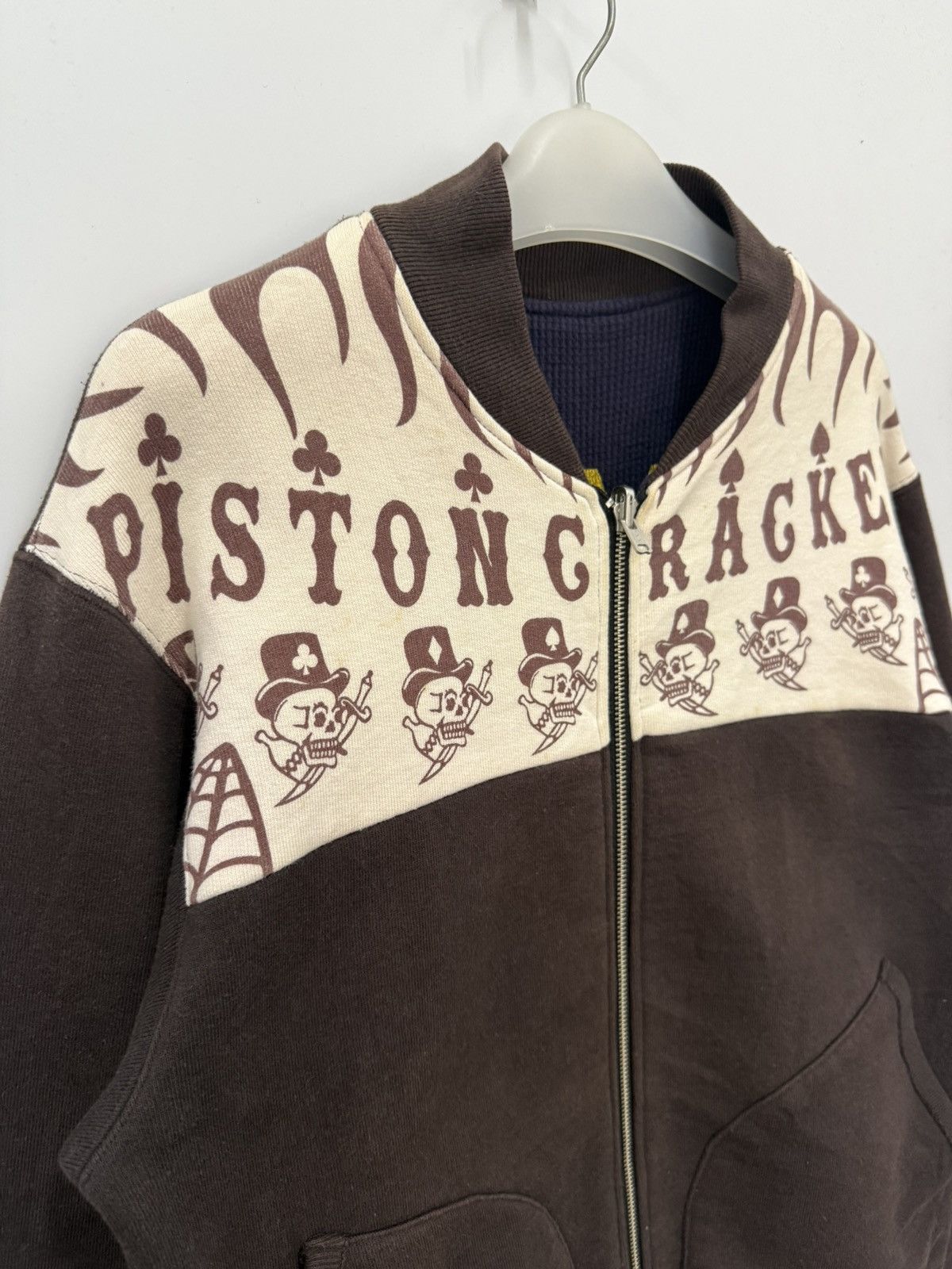 Indian Motorcycle Vtg Reversible SweatJacket Toledo Ohio Skull Graphic Clevite Size US S / EU 44-46 / 1 - 11 Thumbnail
