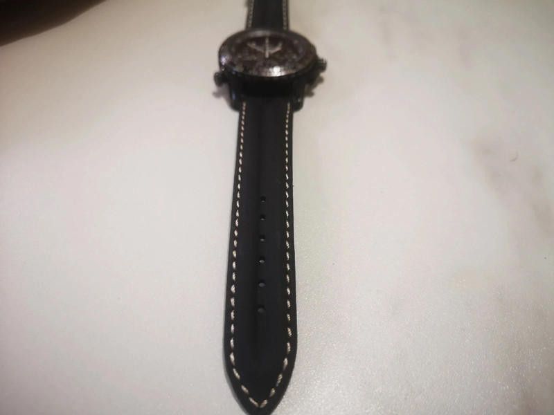 Designer Accurist men's black dial leather strap watch Size ONE SIZE - 5 Thumbnail