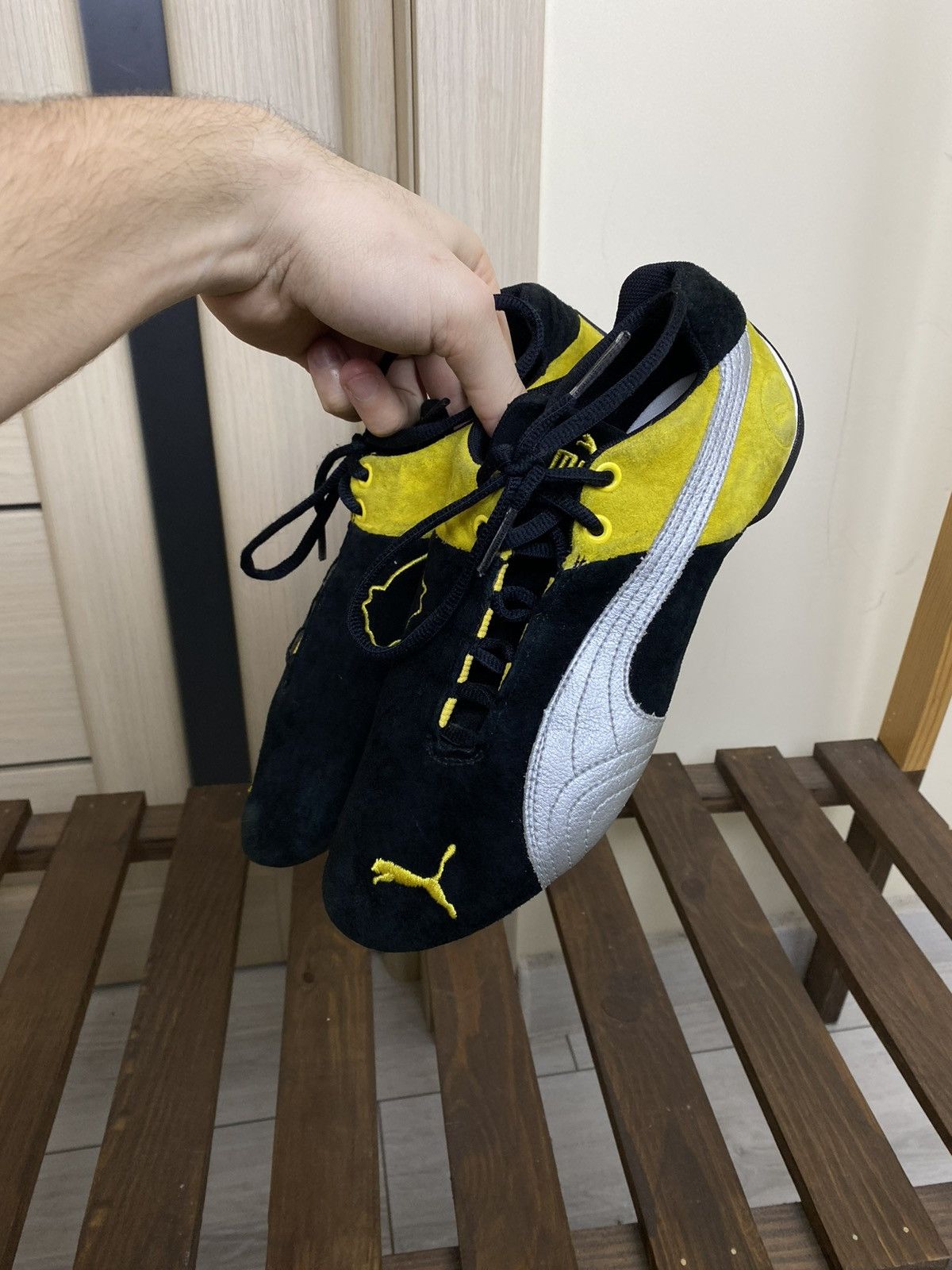 Puma Vintage Puma speed cat black yellow shoes size 39(25 cm) Size US 9 / IT 39 - 1 Thumbnail