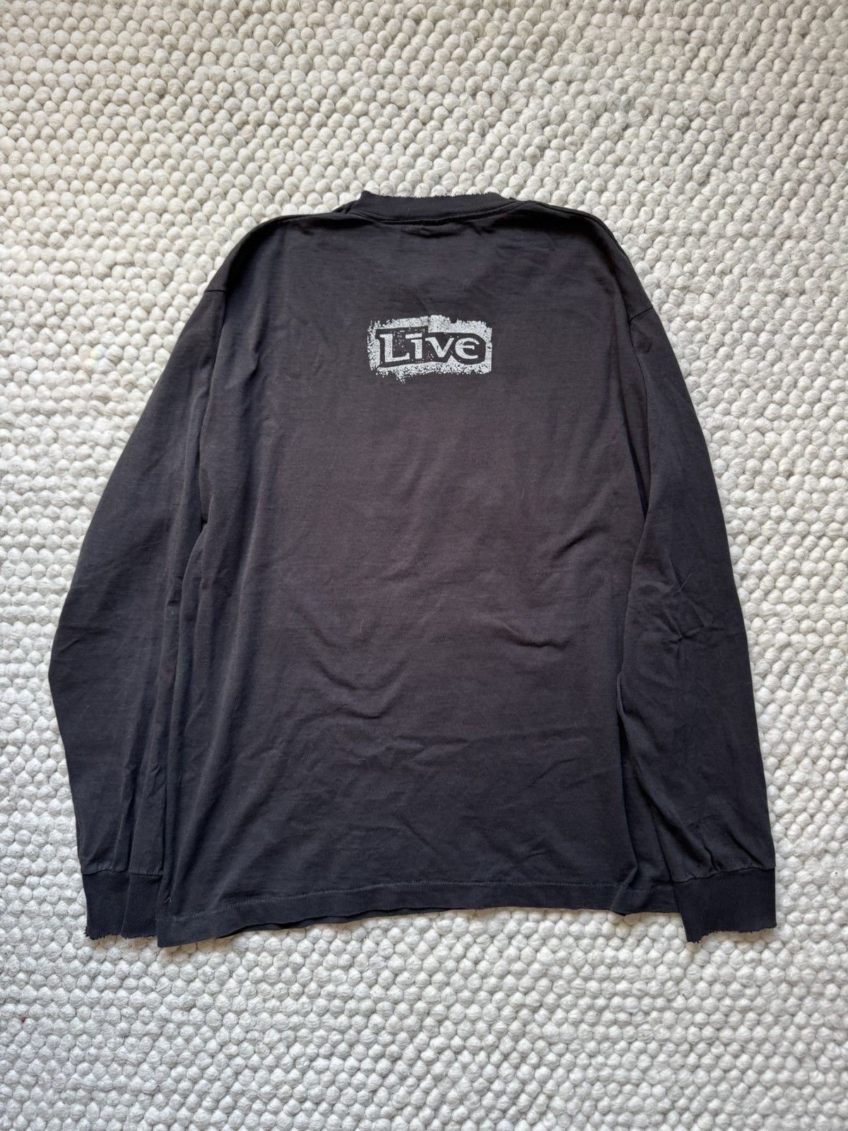 Vintage Thrashed Live Straight Outta York Long Sleeve Size US XL / EU 56 / 4 - 4 Thumbnail
